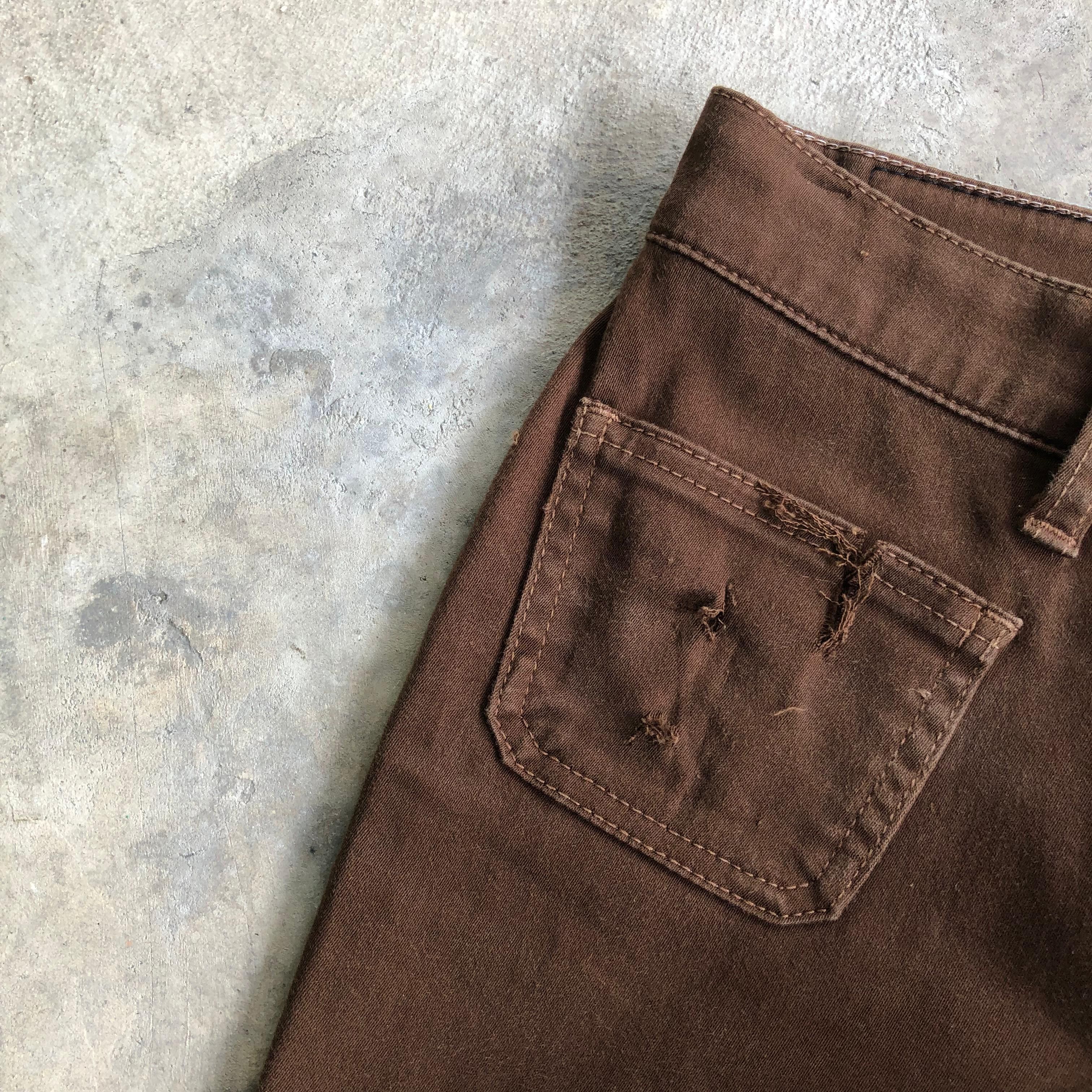14th Addiction × If Six Was Nine × Le Grande Bleu (L.G.B.) Distressed Bell Bottom Pants Size US 28 / EU 44 - 3 Thumbnail