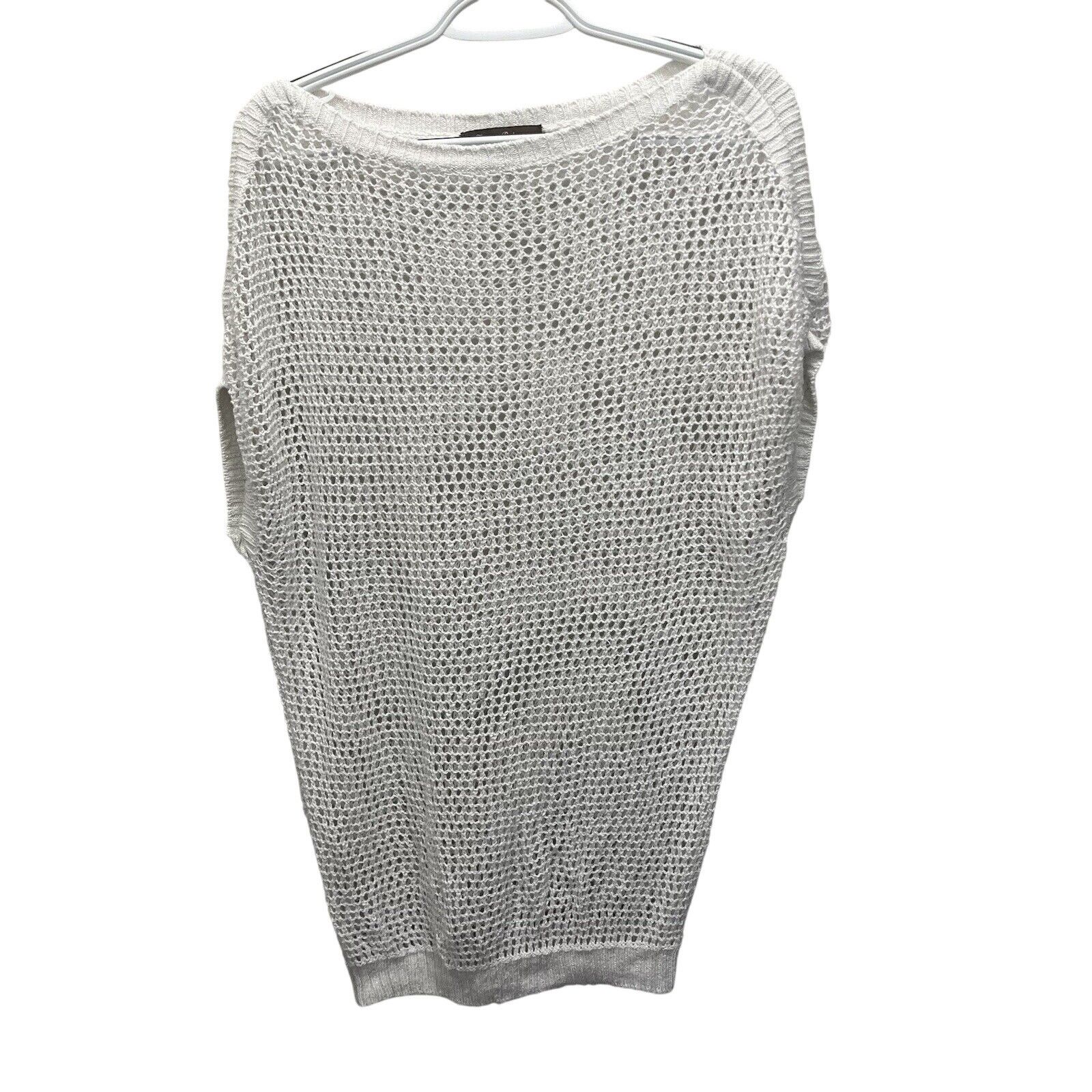 Tommy Bahama Tommy Bahama | White Silver Shimmer Sommerset Sweater Size XS / US 0-2 / IT 36-38 - 2 Thumbnail