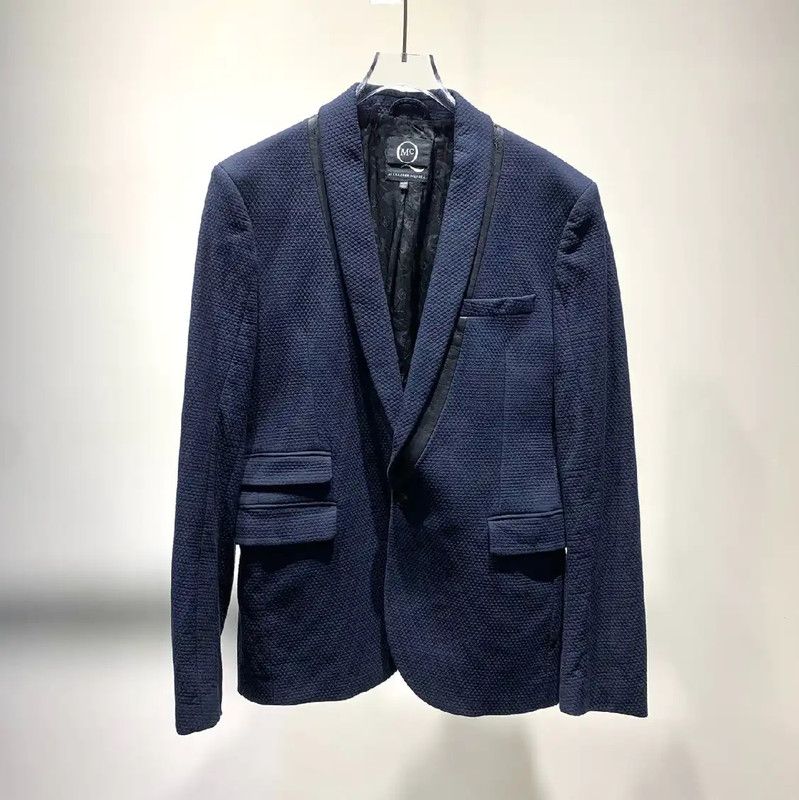 Alexander McQueen Navy Cotton Men's Jacket 0089
