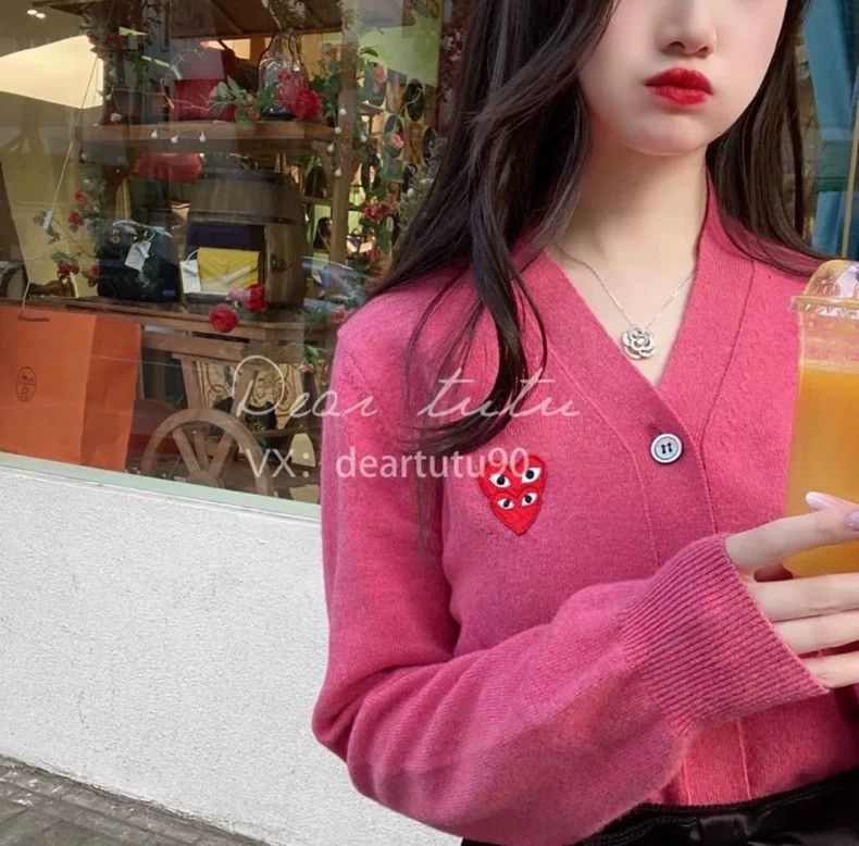 Comme des Garcons Comme Des Garcons Pink wool cardigan Size L / US 10 / IT 46 - 7 Thumbnail
