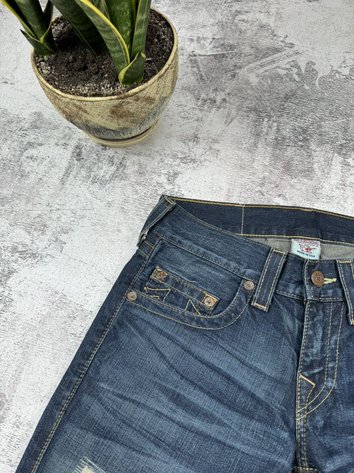 True Religion Vintage Distressed Y2K Avant Gard Rare True Religion Jeans Size US 29 - 7 Thumbnail