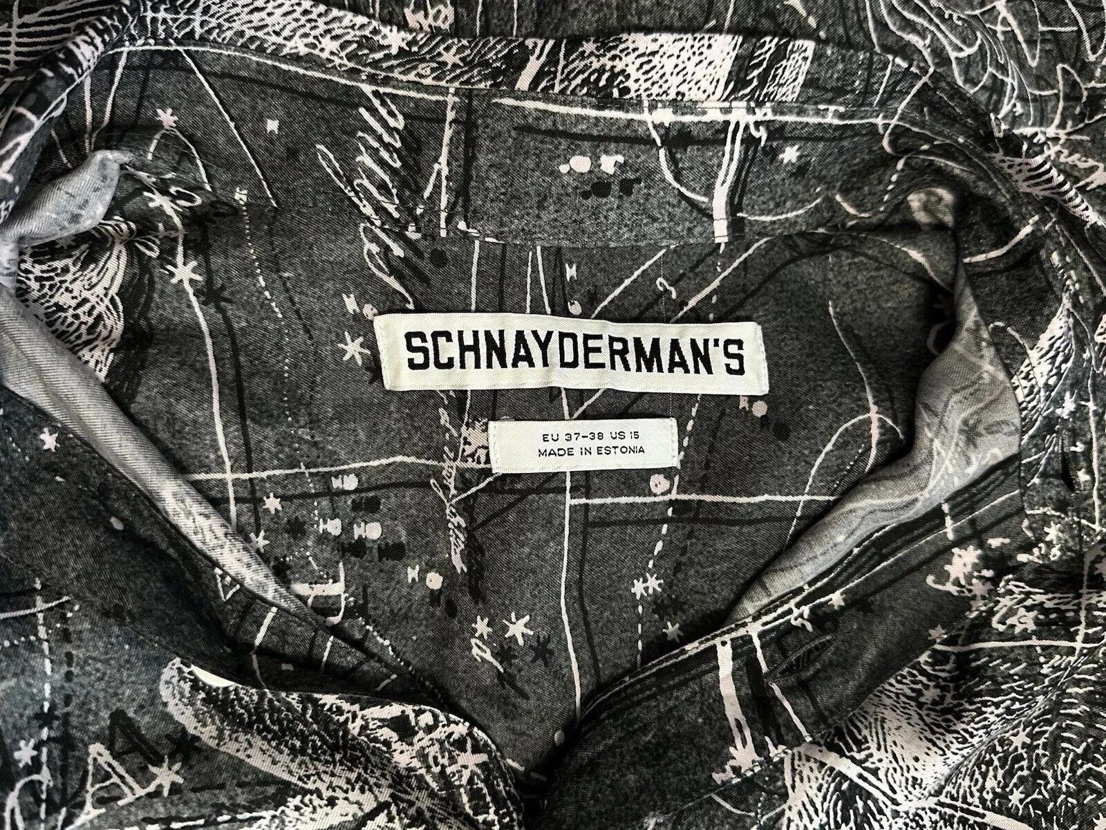 Schnaydermans Schnaydermans Shirt Mens Crazy Print Viscose Silk Zodiac Size US XL / EU 56 / 4 - 7 Thumbnail