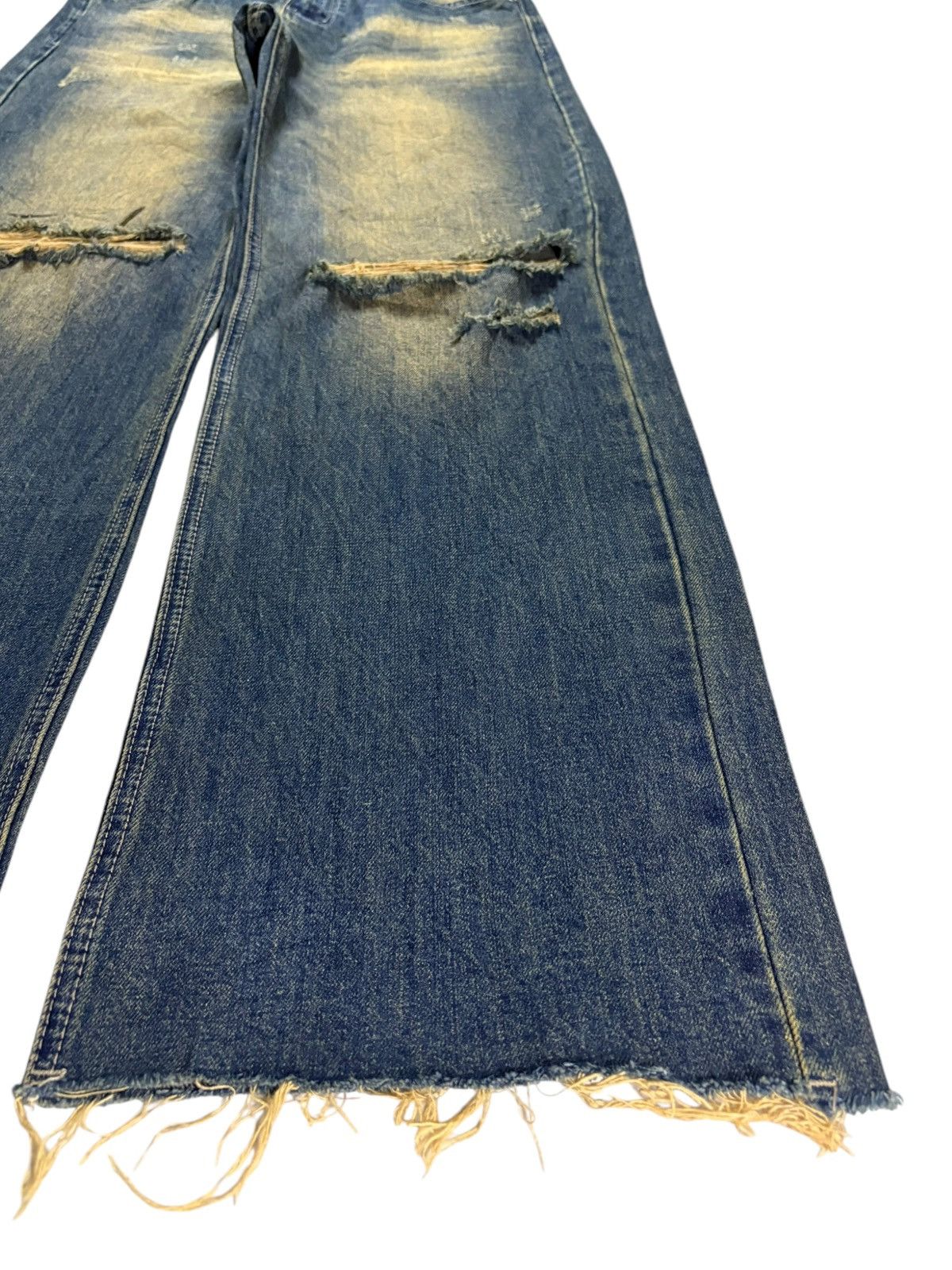 Japanese Brand Vintage Japanese Brand Rusty Wash Adjustable Baggy Jeans Size 32" / US 10 / IT 46 - 7 Thumbnail