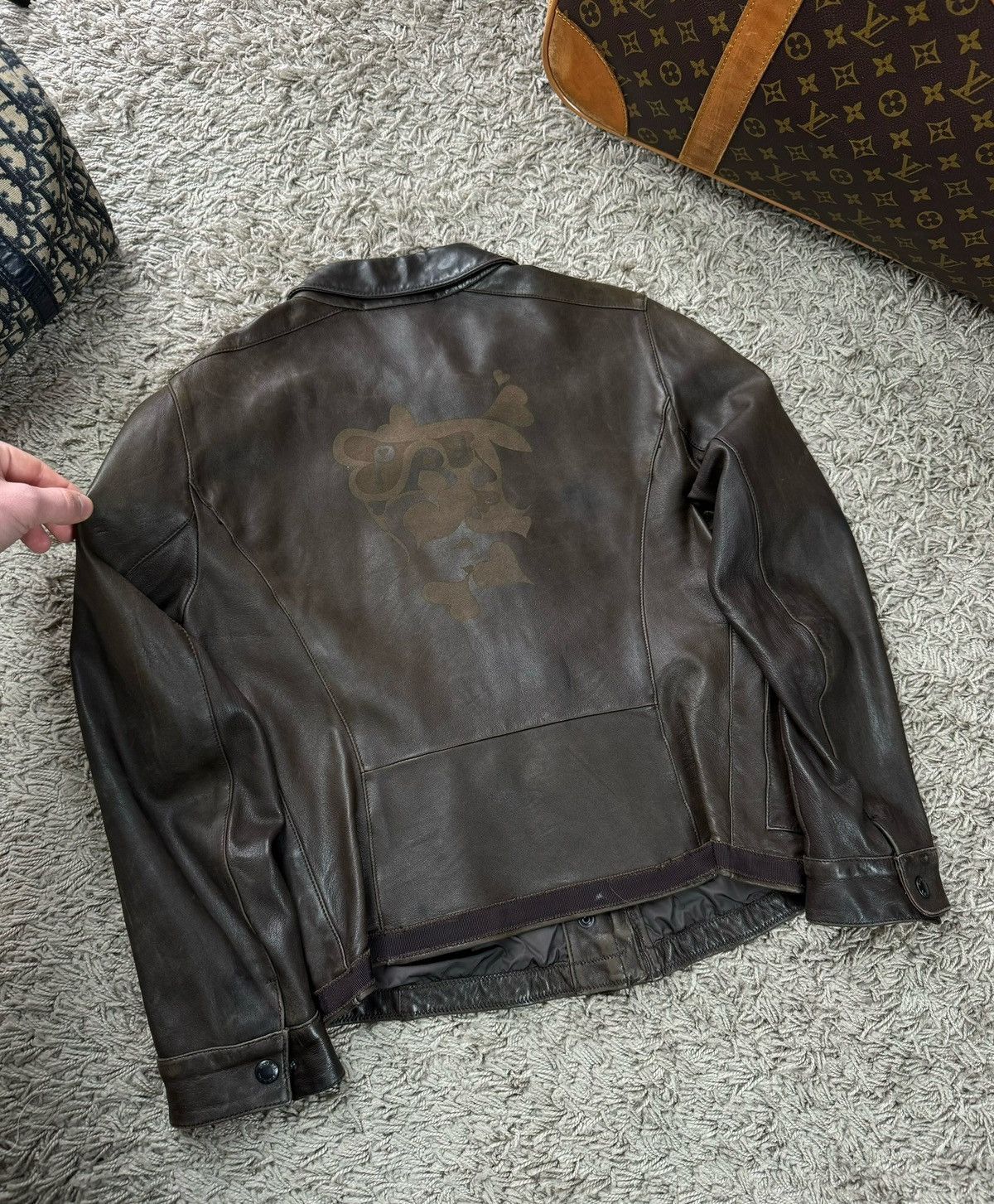 Prada Archive leather jacket Prada original luxury streetwear item Size S / US 4 / IT 40 - 2 Thumbnail