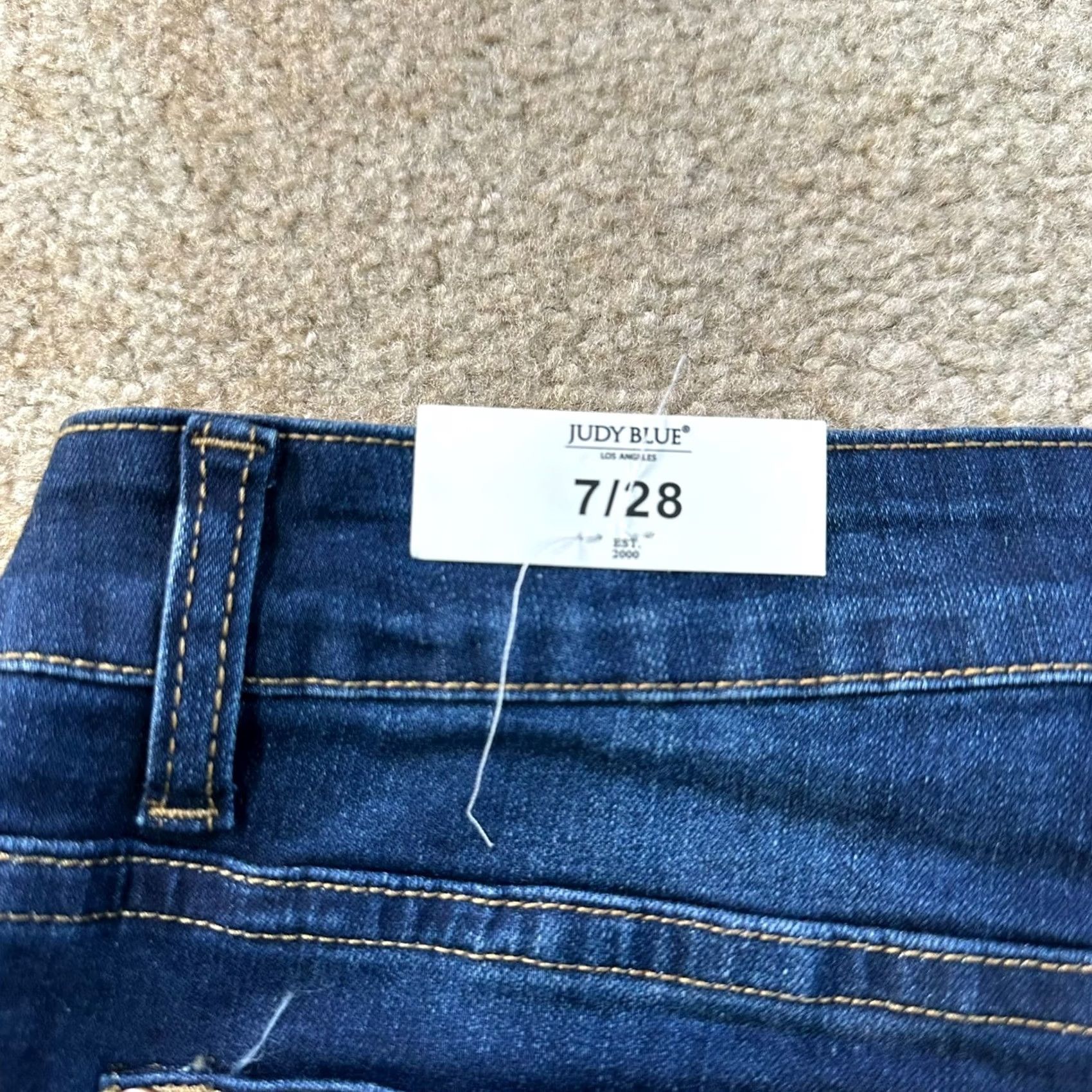 Vintage Judy Blue Jeans Women's 7/28 Blue Stretch Denim Crop Flare Fit Size 28" / US 6 / IT 42 - 7 Thumbnail