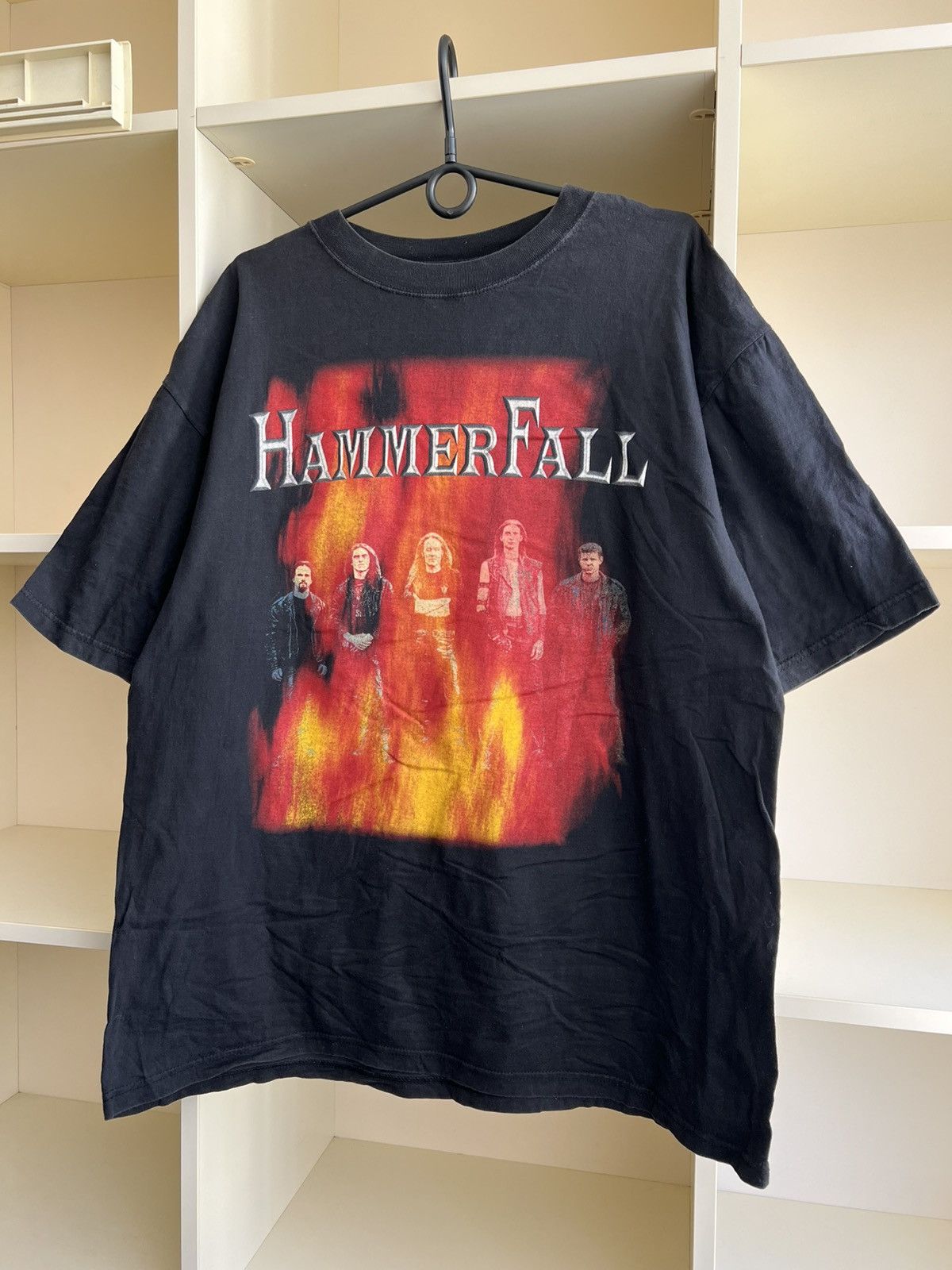 Band Tees Vintage Hammer Fall Band Tee Rock 90s T-Shirt Size US XL / EU 56 / 4 - 3 Thumbnail
