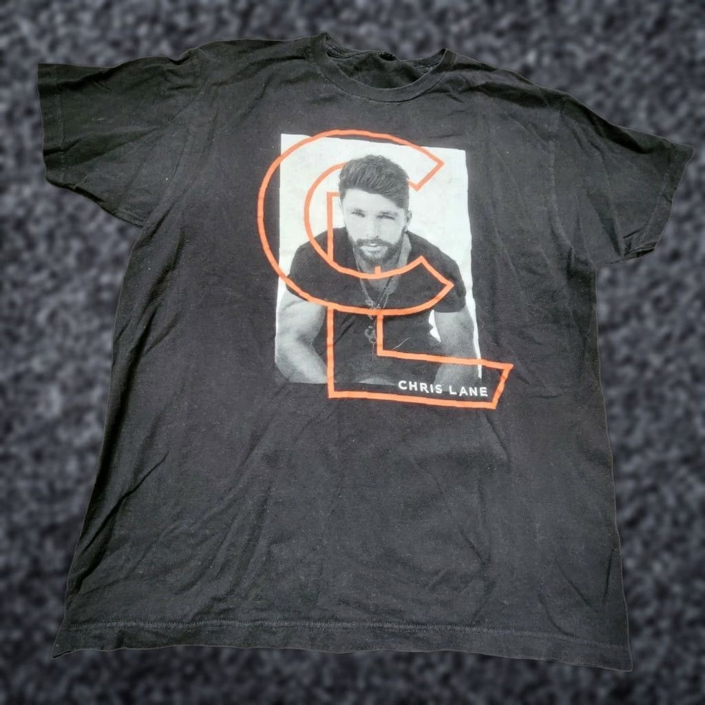 Tultex Chris Lane Band T Shirt Black Concert Tee Mens Large Short Sleeve Country Music Size US L / EU 52-54 / 3 - 1 Thumbnail