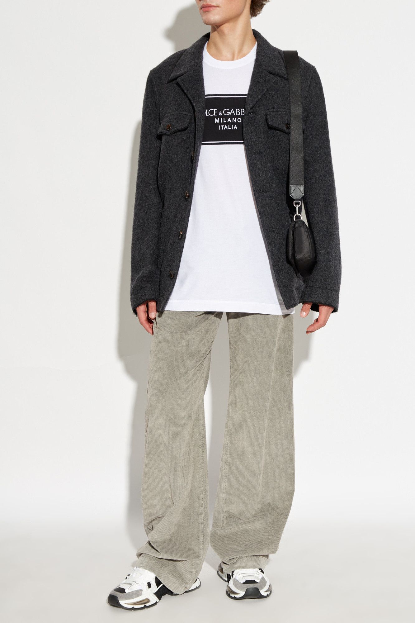Dolce & Gabbana o1s22i1n0225 Corduroy Drawstring Pant in Grey Size US 34 / EU 50 - 2 Thumbnail