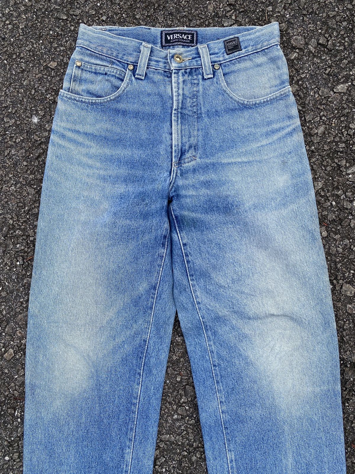 Versace × Versace Jeans Couture × Vintage 1990s - Vintage Versace Jeans Couture Washed Blue Jeans Size US 28 / EU 44 - 3 Thumbnail