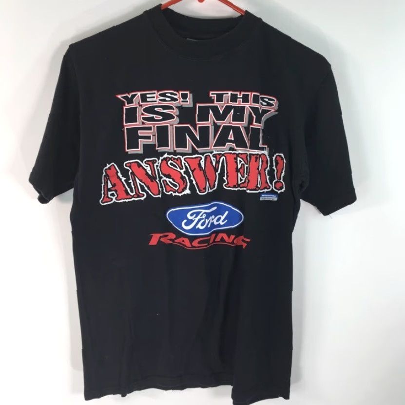 Ford Ford Racing All Sport Mens T-Shirt Black Crew M Short Sleeve 100% Cotton Graphic This Is My Final Answer Size US M / EU 48-50 / 2 - 4 Thumbnail