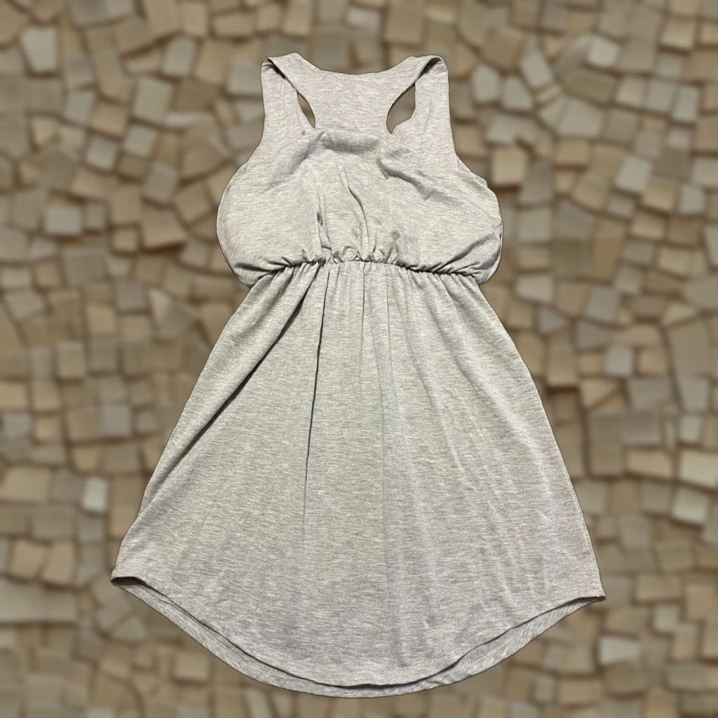 Vintage Planet Gold Dress Women's Size M Gray Sleeveless Casual Short Solid Scoop Neck Pullover Size M / US 6-8 / IT 42-44 - 1 Thumbnail