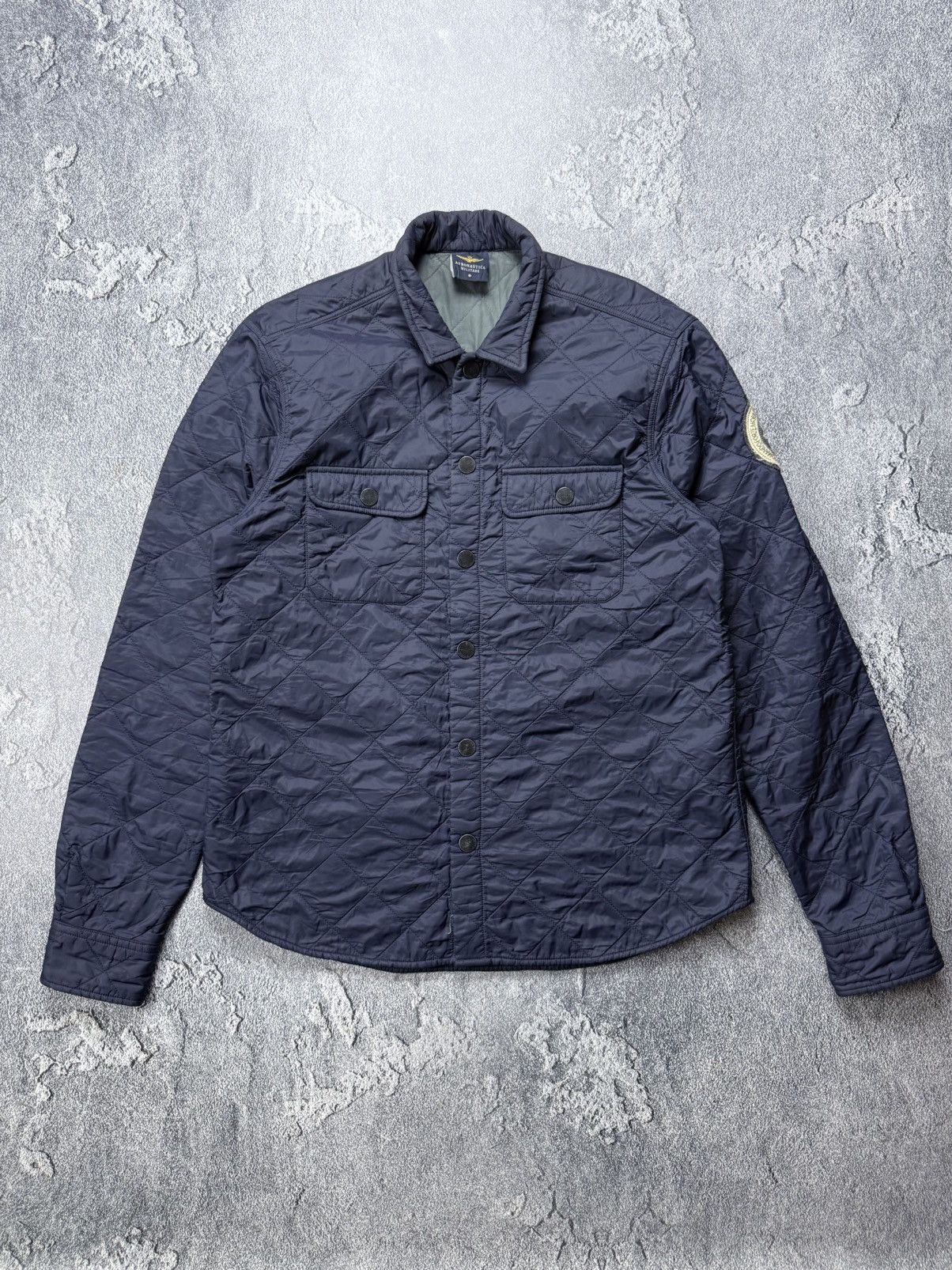 Aeronautica Militare Aeronautica Militare Quilted Logo Lightweight Shirt Jacket Size US L / EU 52-54 / 3 - 2 Thumbnail