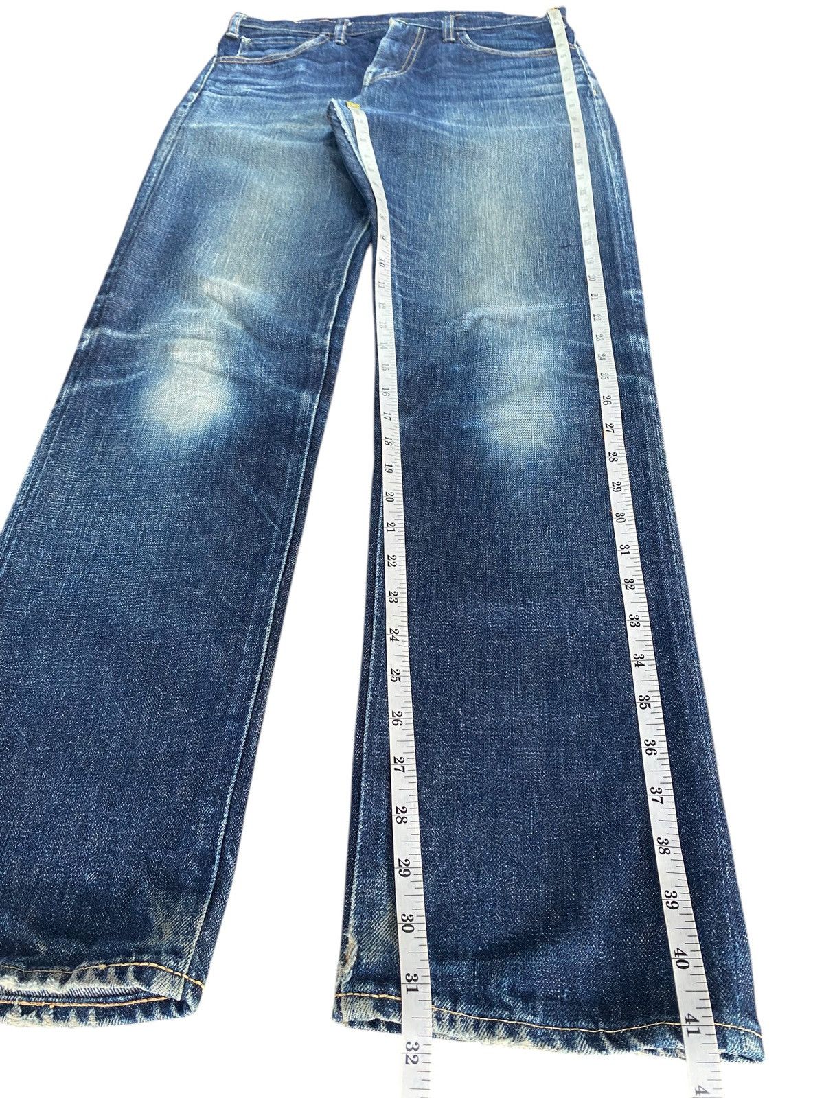 Japanese Brand Tenoras Japan Selvedge Denim Vintage Blue Straight Slim Leg Size US 30 / EU 46 - 13 Thumbnail
