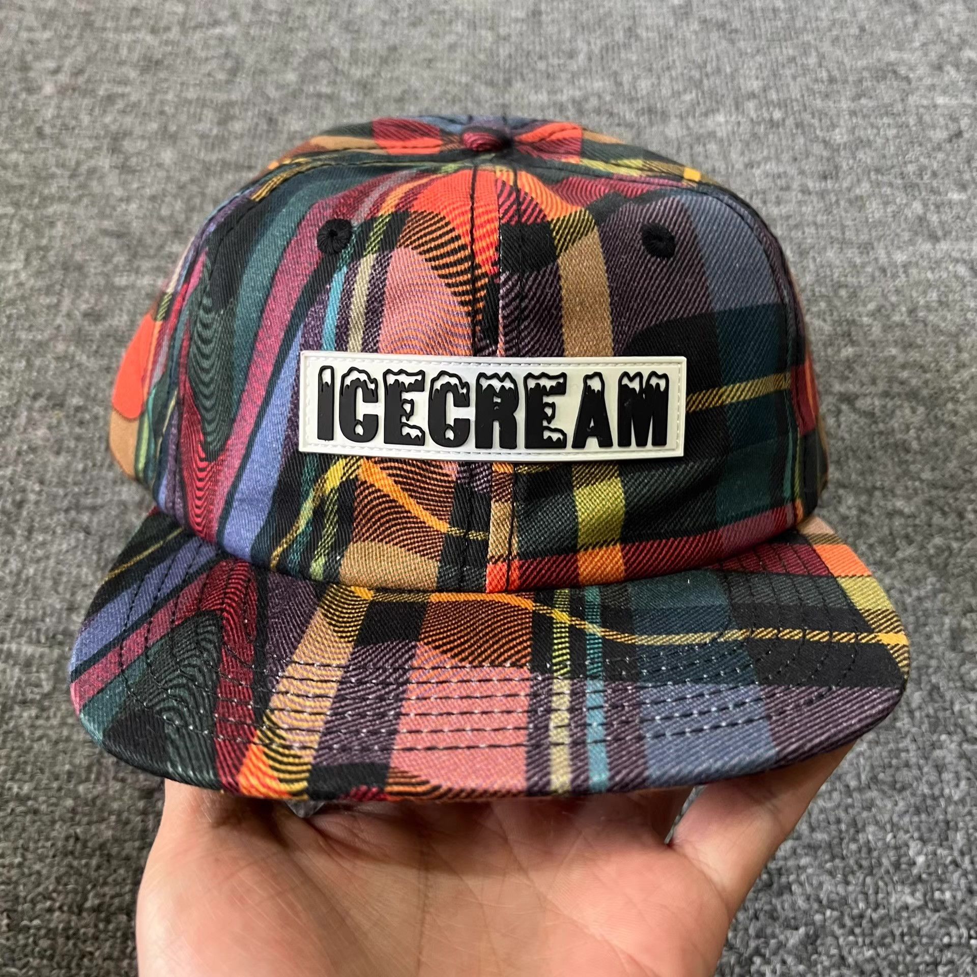 Billionaire Boys Club BBC ICECREAM Rubber Patch Flat Brim Baseball Cap Q7 Size ONE SIZE - 1 Thumbnail