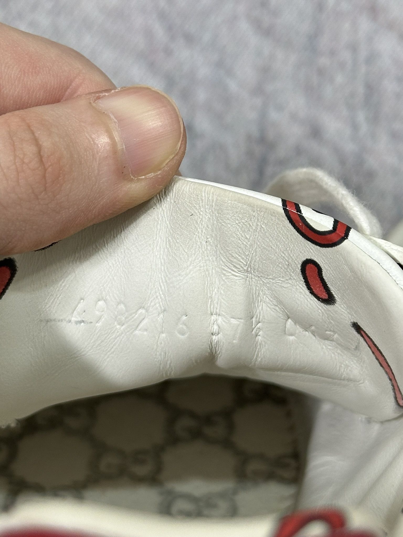 Gucci Gucci Ace Ghost Sneakers GG Monogram White Leather Logo Size US 7.5 / IT 37.5 - 11 Thumbnail