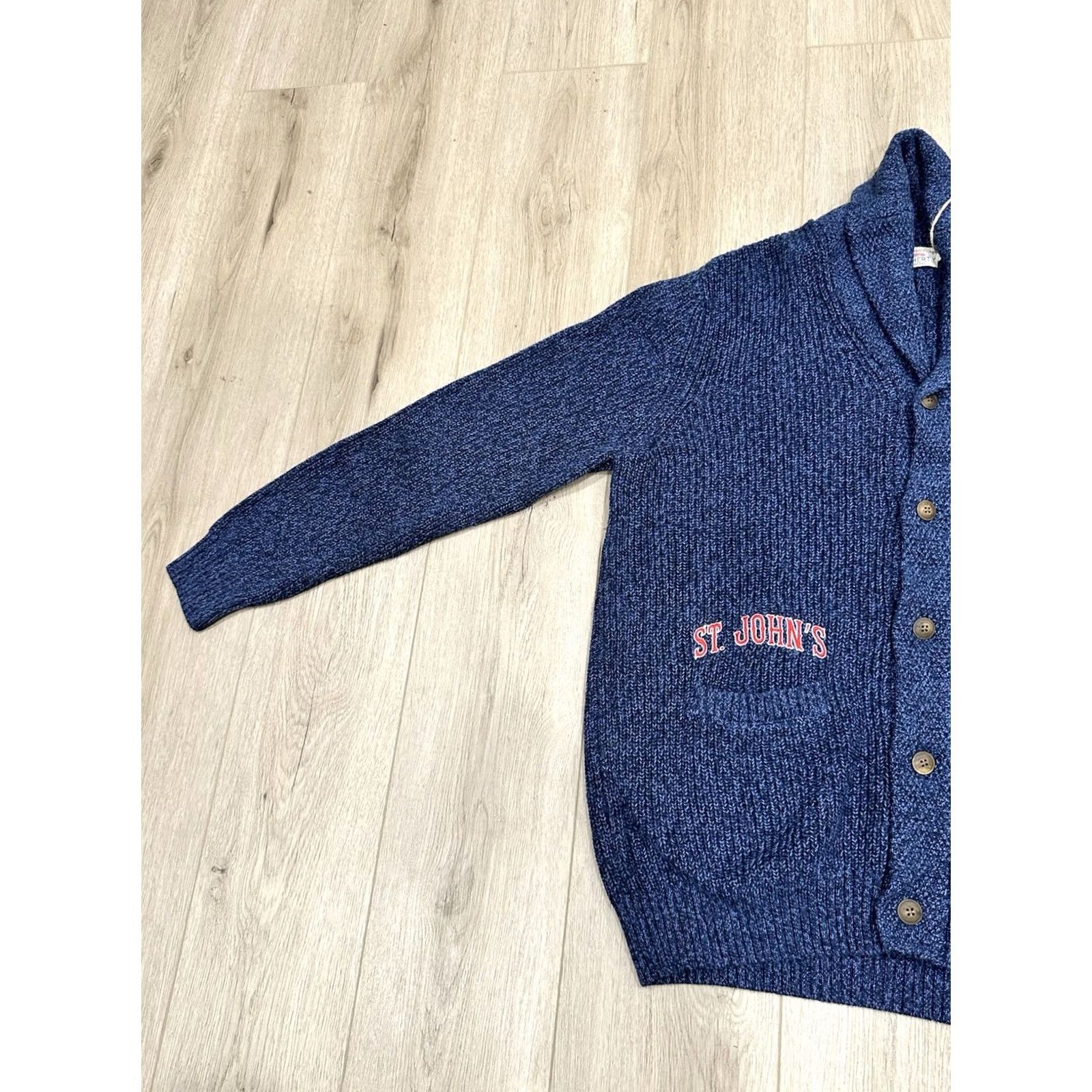 Faherty NWT Faherty Cardigan Shawl XL Fisherman Knit Cashmere Cotton Blue Long Sleeve Button Mens Regular Knit Style Size US XL / EU 56 / 4 - 4 Thumbnail