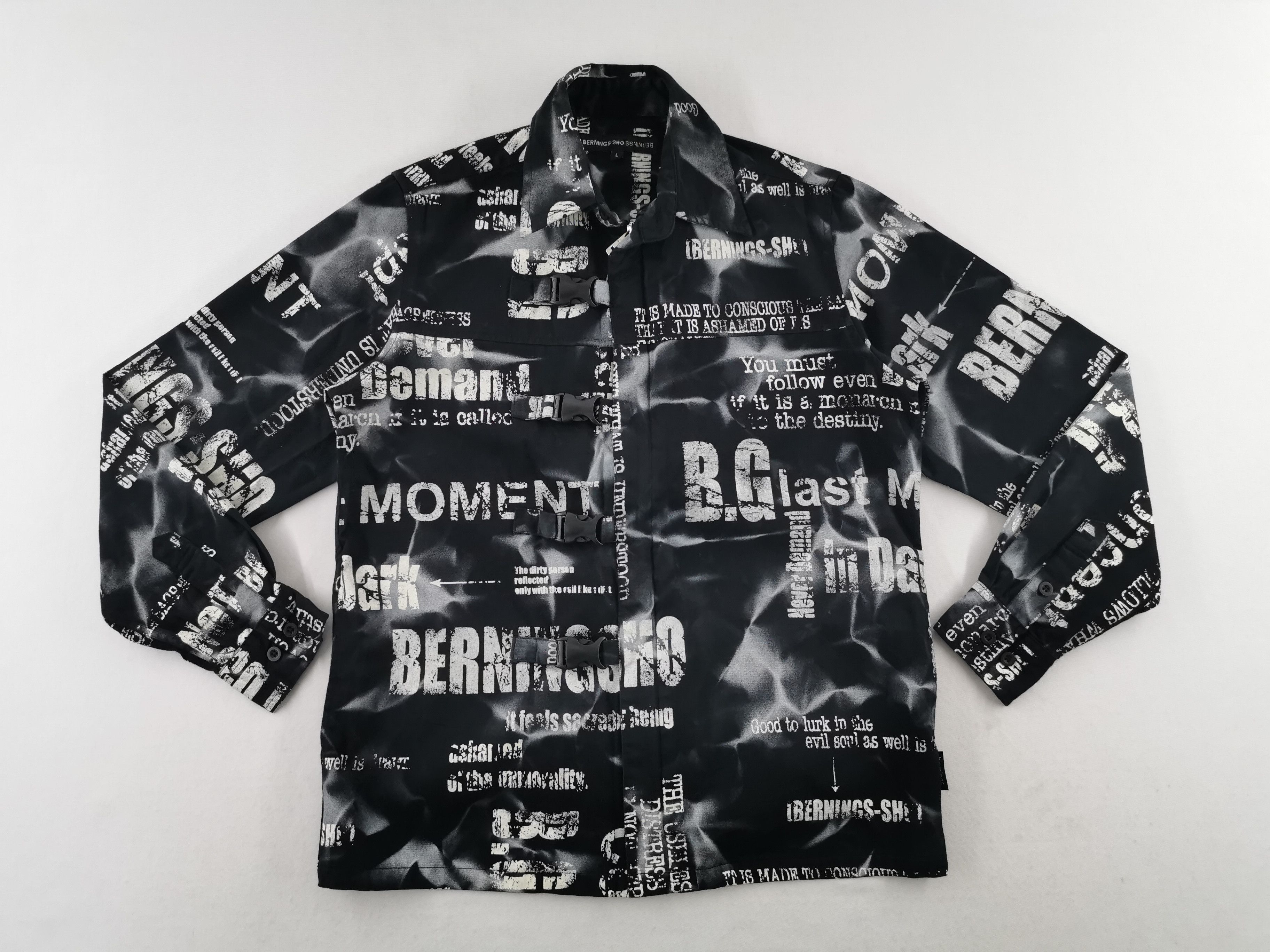 Japanese Brand Vintage Berning Sho Punk Overprint Denim Jacket Size M Size US M / EU 48-50 / 2 - 4 Thumbnail