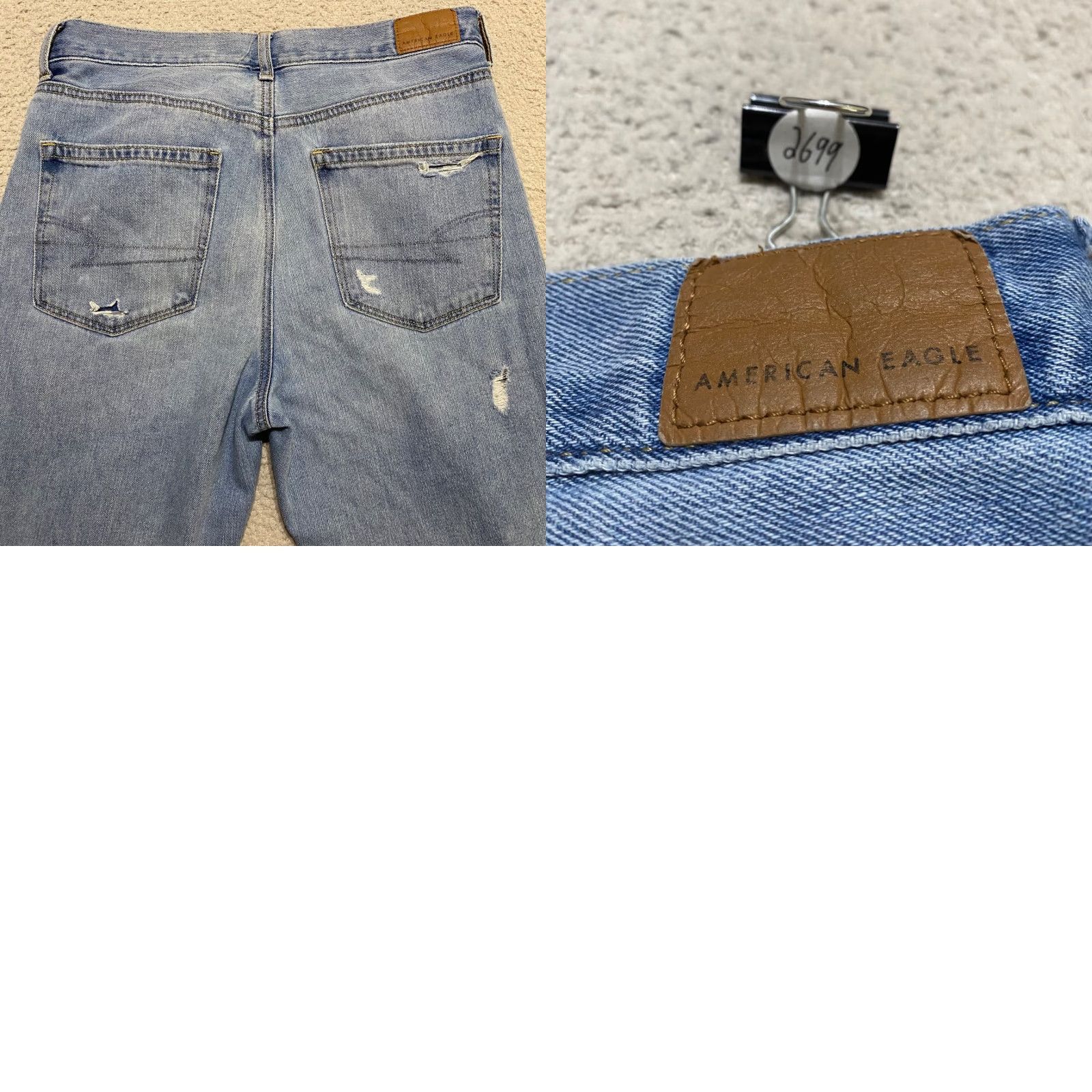 American Eagle Outfitters American Eagle Outfitters Mom Jeans Denim Medium Wash High Rise 6P Womens Blue Distressed Pockets 5-Pocket Design Inseam 25 in Size 28" / US 6 / IT 42 - 9 Thumbnail