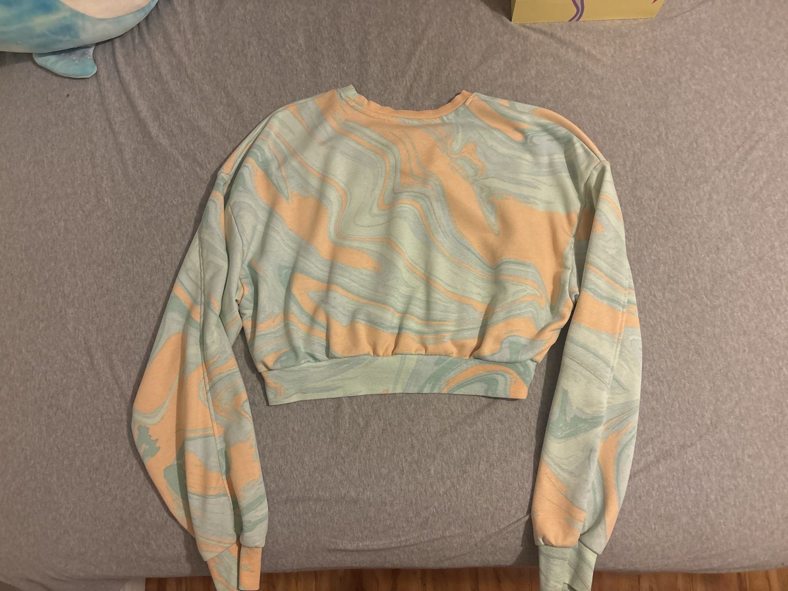 Bershka BERSHKA Cropped blue sweatshirt Size S / US 4 / IT 40 - 3 Thumbnail
