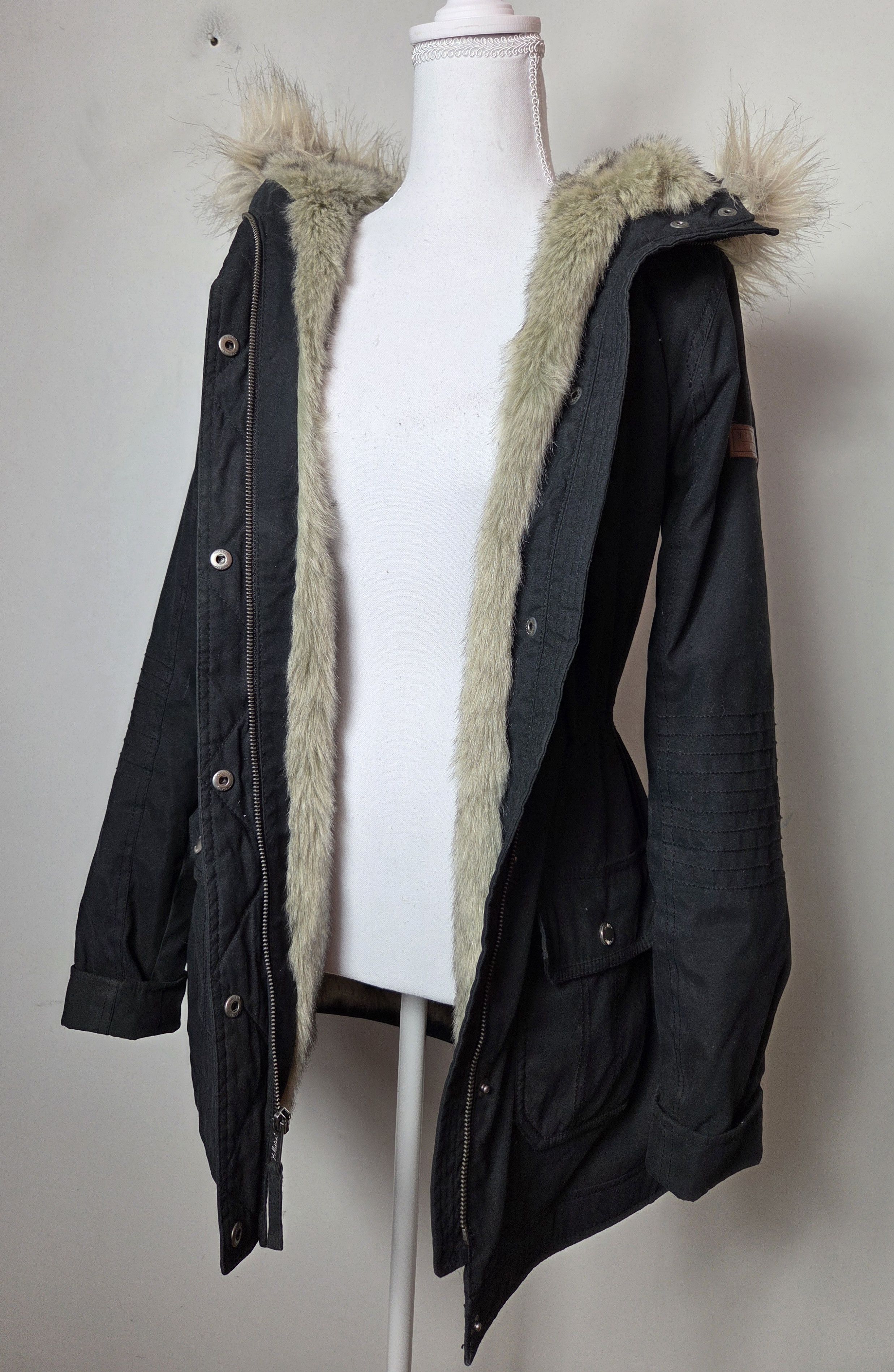 Hollister Hollister faux fur hood parka jacket y2k 2000s japan Size S / US 4 / IT 40 - 5 Thumbnail
