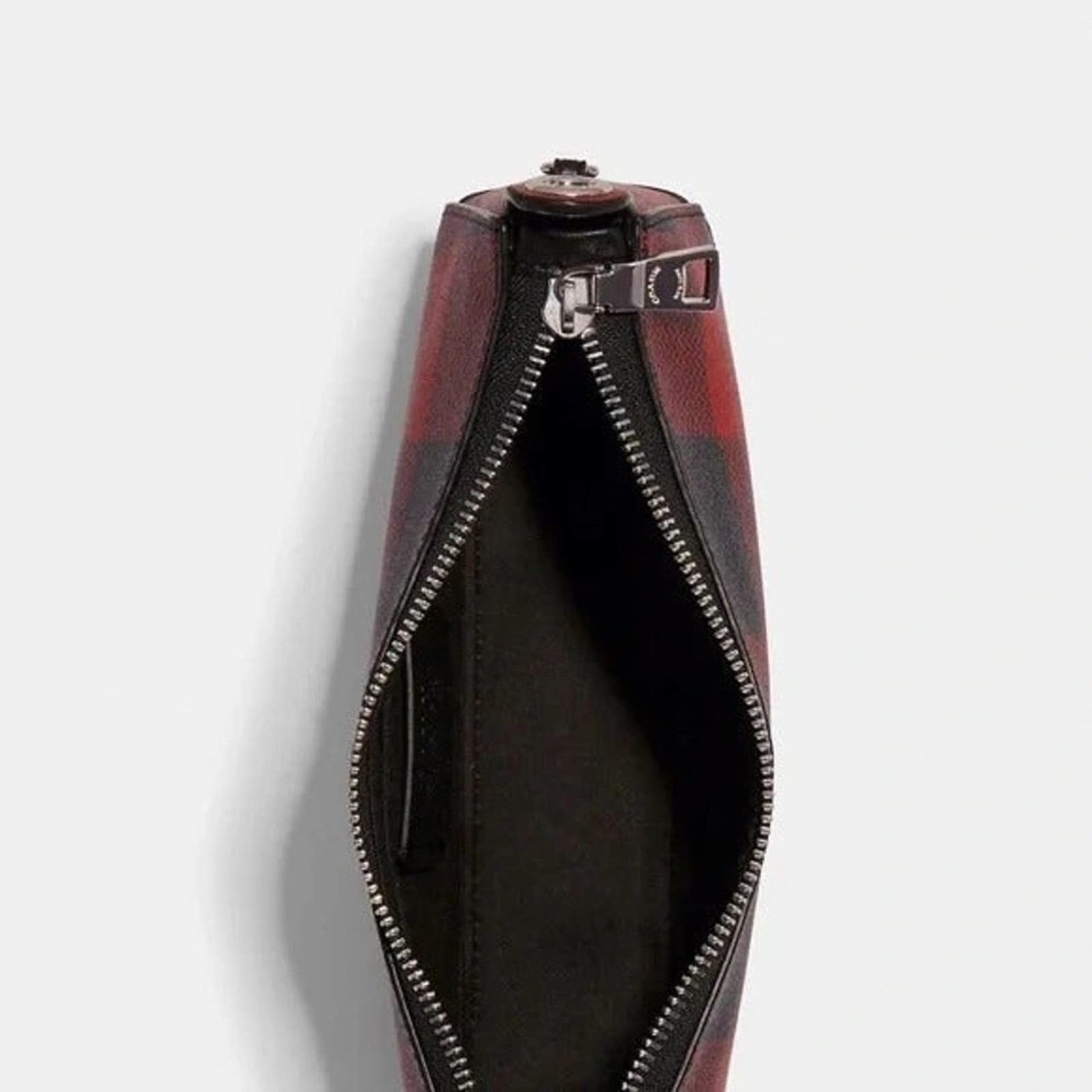 Coach COACH C6818 Jes Baguette With Buffalo Plaid Print Black red Size ONE SIZE - 4 Thumbnail