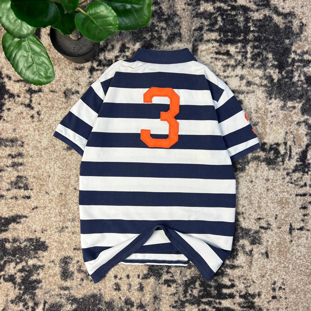 Polo Ralph Lauren Polo Ralph Lauren Big Logo Vintage Striped Rugby T-Shirt Size US XL / EU 56 / 4 - 2 Thumbnail
