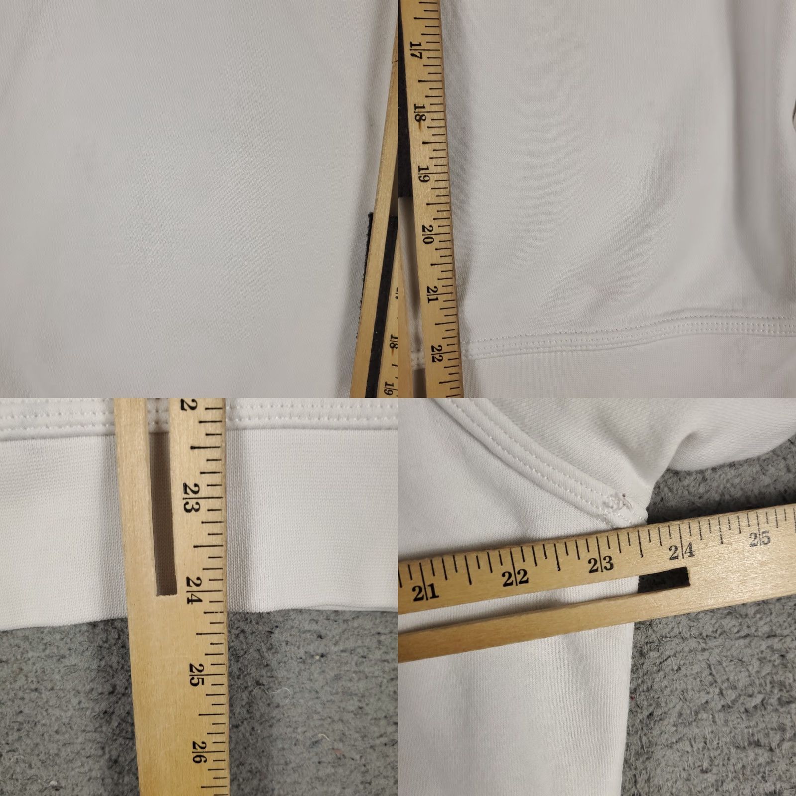 Nike Nike Hoodie Mens L White Pullover Sweatshirt Swoosh Logo Mock Neck Adjustable All Seasons Size US L / EU 52-54 / 3 - 8 Thumbnail