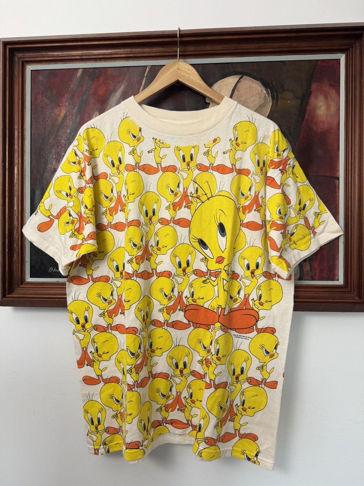 Cartoon Network Tweety Vintage 1994 Warner Bros Cartoon Tee Fullprint Rare Size US L / EU 52-54 / 3 - 1 Thumbnail