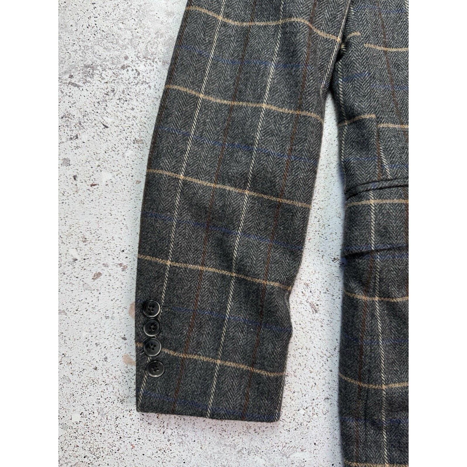 Hackett Hackett London Light Wool Plaid Blazer Jacket Size 40(180) Size 40R - 7 Thumbnail