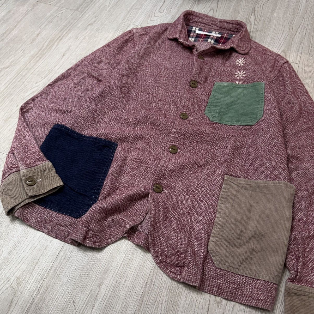 Japanese Brand Corisco 3pocket corduroy misty outer button shirt Size US M / EU 48-50 / 2 - 2 Thumbnail