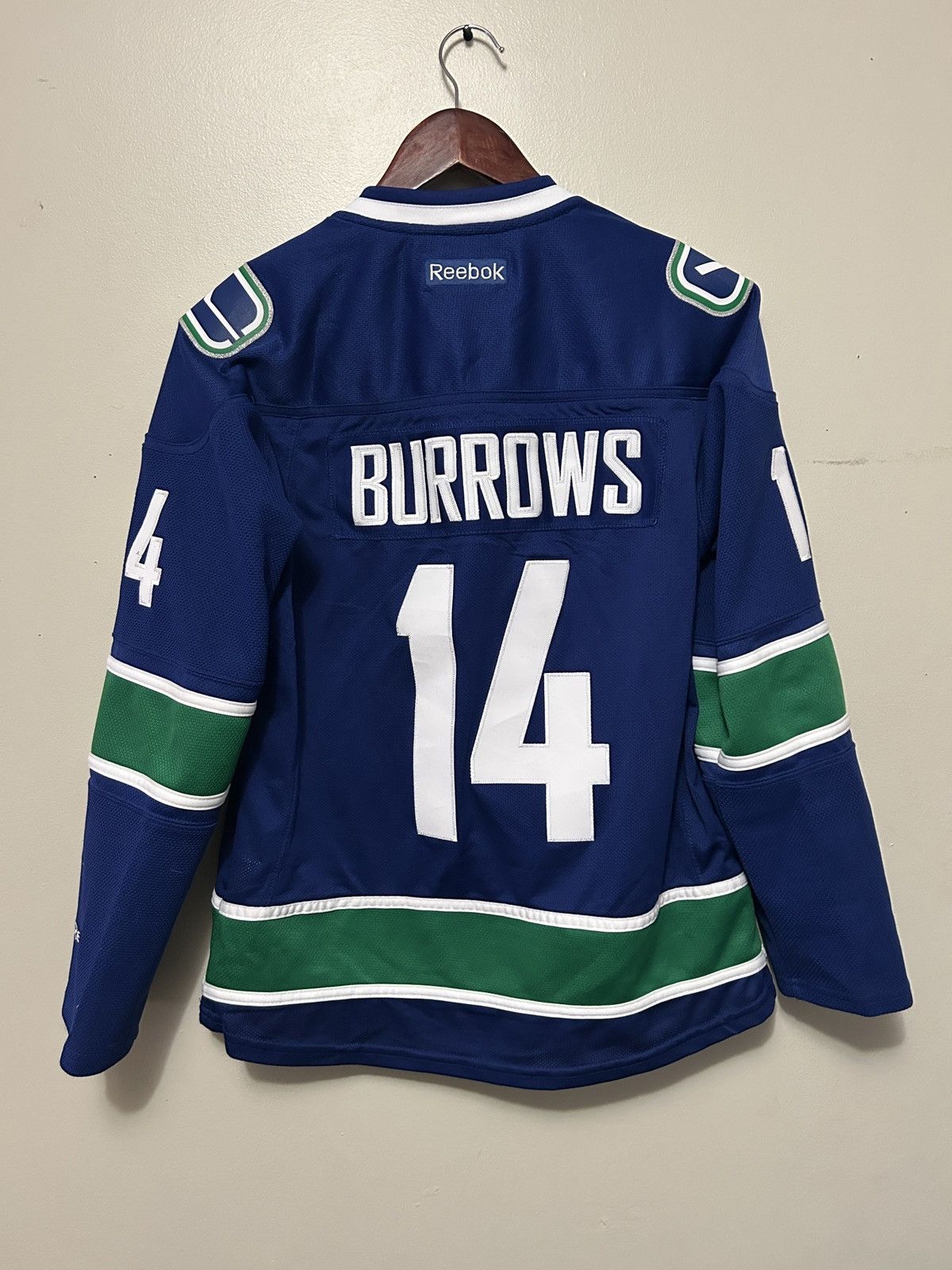 NHL × Reebok Reebok Vancouver Canucks Alex Burrows NHL Jersey Size M / US 6-8 / IT 42-44 - 4 Thumbnail