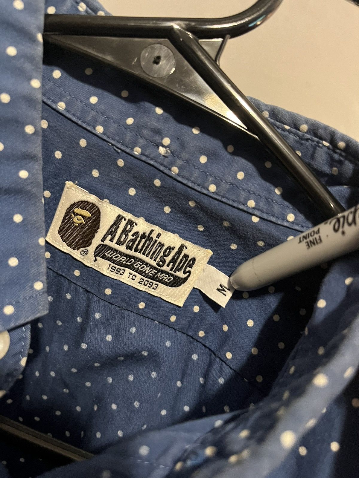 Bape Dot Button Up S/S Shirt Size US M / EU 48-50 / 2 - 3 Thumbnail