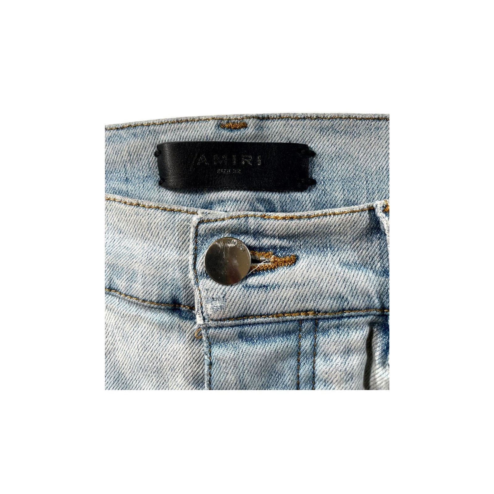 Amiri Amiri Tie Dye Patch "MX1" Light Wash Jeans Size US 32 / EU 48 - 5 Thumbnail