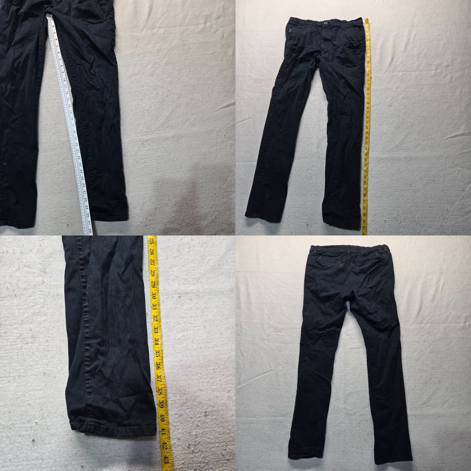 Southpole Southpole Pants Chino Black Mens Regular Size 32 x 30 Stretch Cotton Spandex 5-Pocket Tapered Belt Loops 89-... Size US 32 / EU 48 - 8 Thumbnail