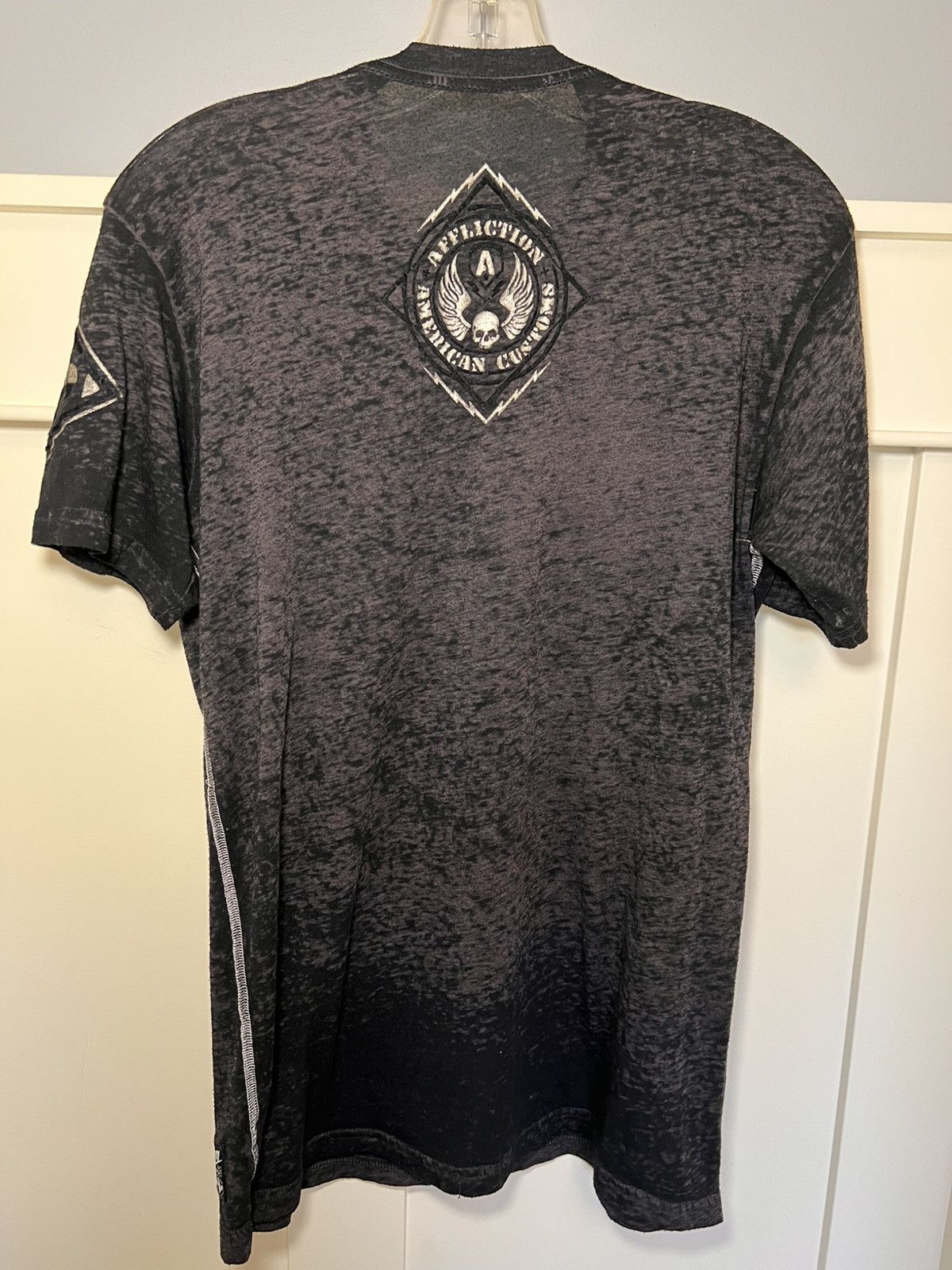 Affliction Vintage Affliction metallic skull and wing sheer T-shirt Size US XL / EU 56 / 4 - 2 Thumbnail