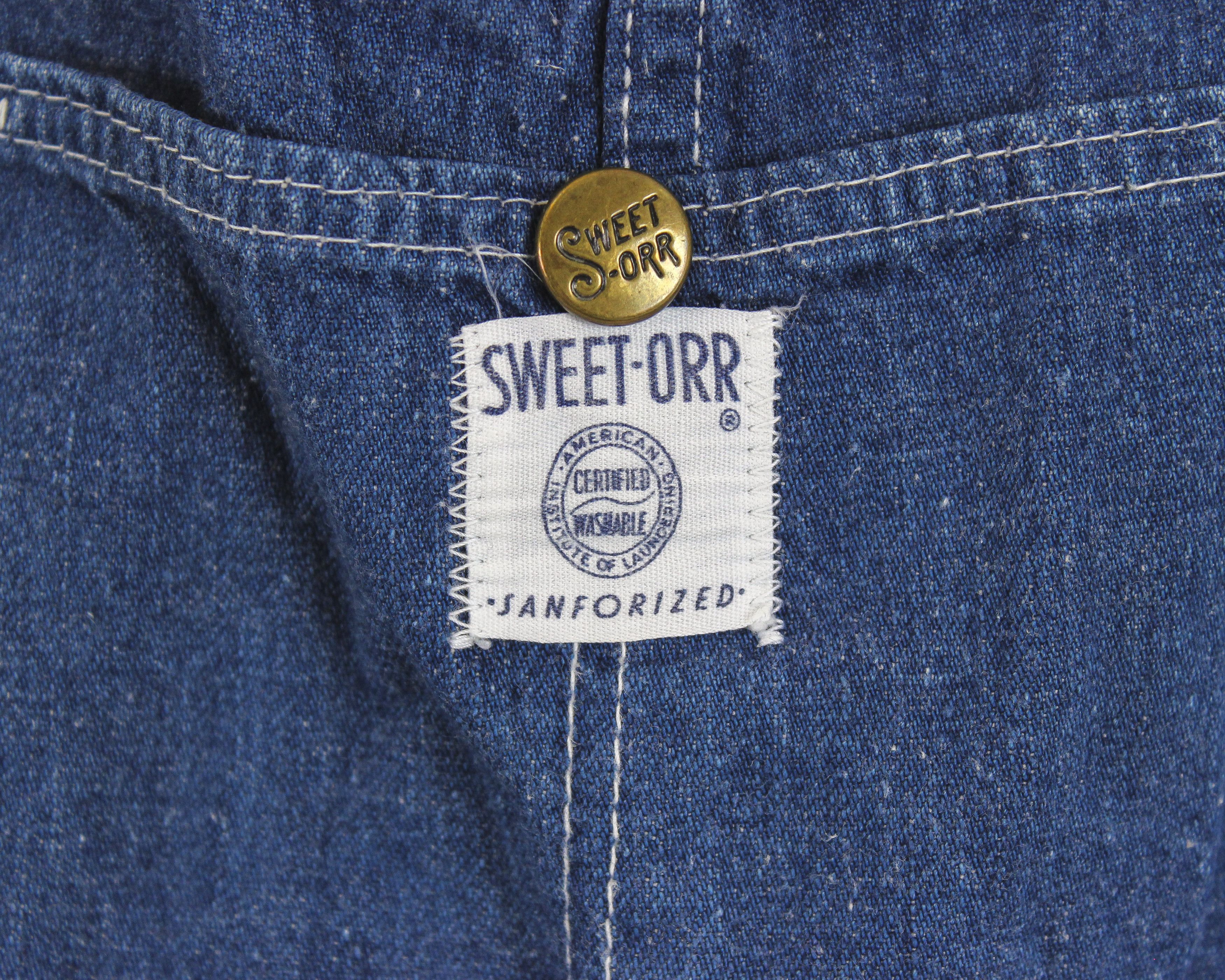 Vintage Sweet Orr Sanforized Women S Denim Romper Jumpsuit Dungarees Size 30" / US 8 / IT 44 - 5 Thumbnail