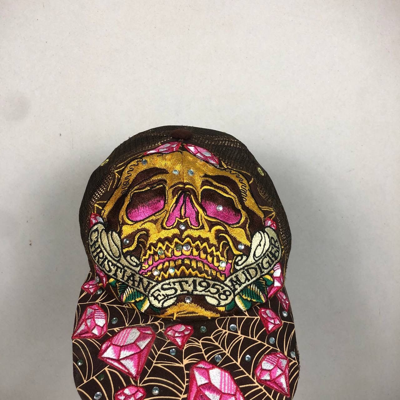 Christian Audigier HOT🔥 Christian Audigier Ed Hardy Trucker Hat Skull Cap Size ONE SIZE - 3 Thumbnail