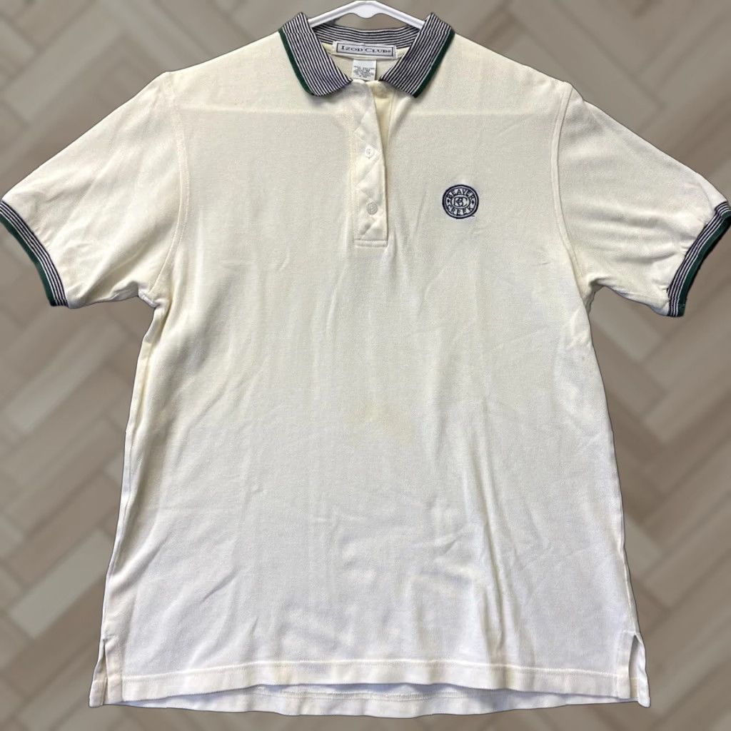Izod VINTAGE Izod Club Women's Polo Shirt Medium Beige Short Sleeve Cotton 90s, Casual, Womens Size M / US 6-8 / IT 42-44 - 1 Thumbnail