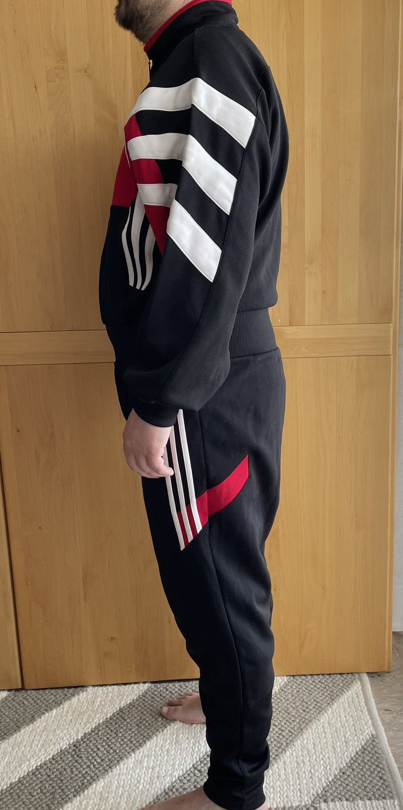 Adidas Vintage 90s Adidas One-Piece Tracksuit / Jumpsuit - Rare Size 50L - 10 Thumbnail