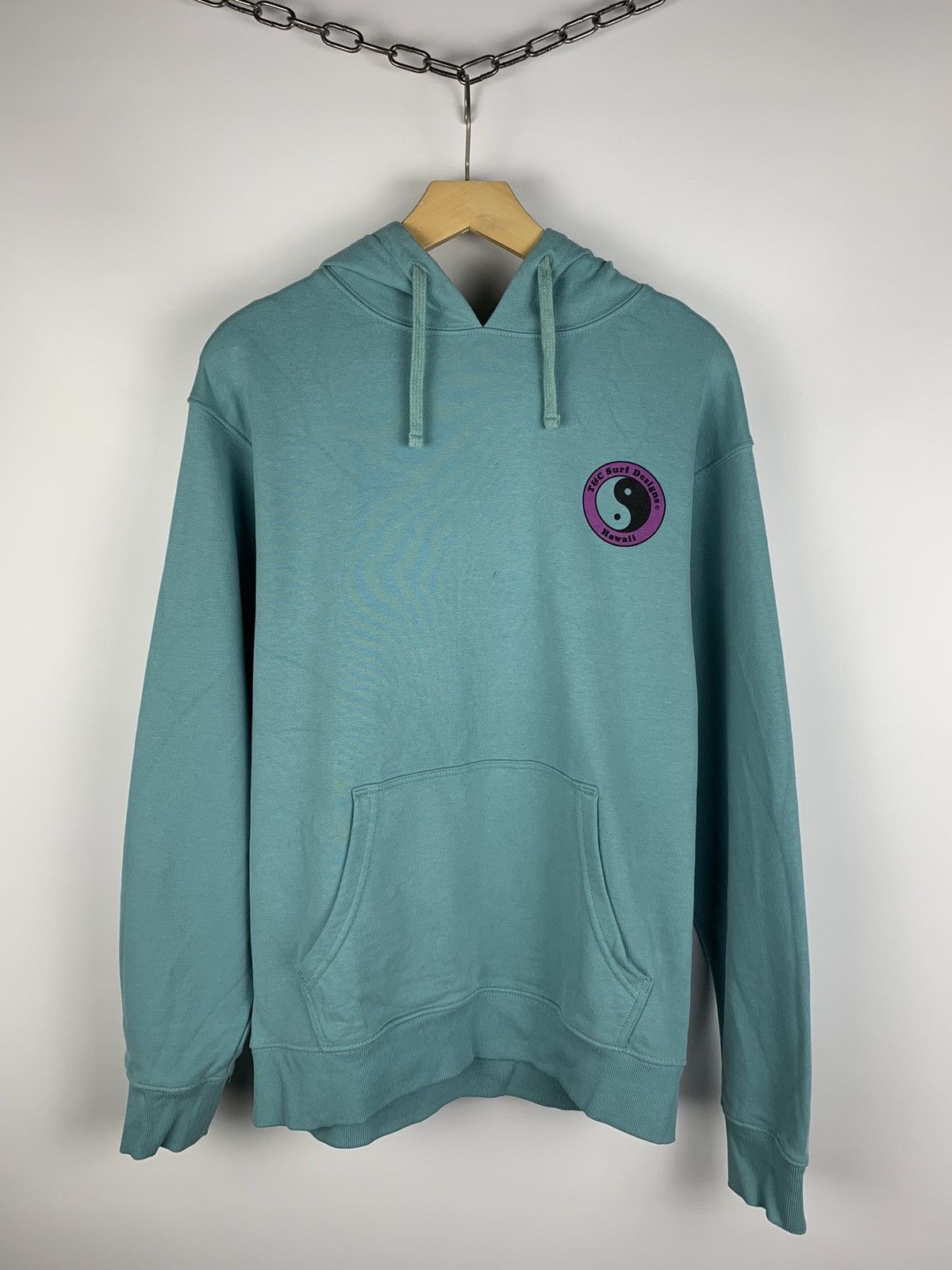 Designer T&C Surf Designs Hawaii Hoodie Men’s Size M Baby Blue Top Size US M / EU 48-50 / 2 - 6 Thumbnail