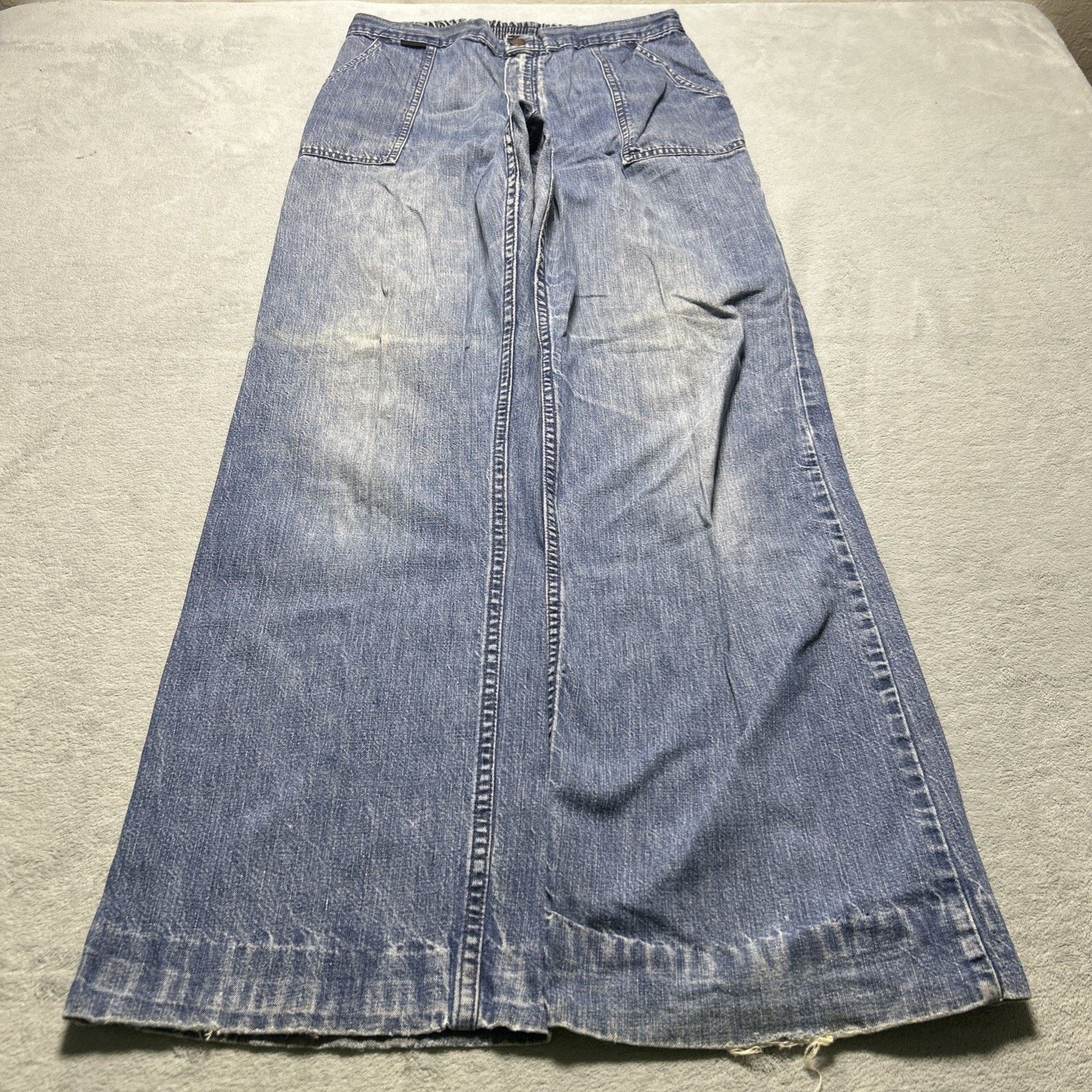 Wrangler VTG 80s Scovill Wrangler Bell Bottom Flare Jeans 14 30x31 Size 36" / US 14 / IT 50 - 3 Thumbnail