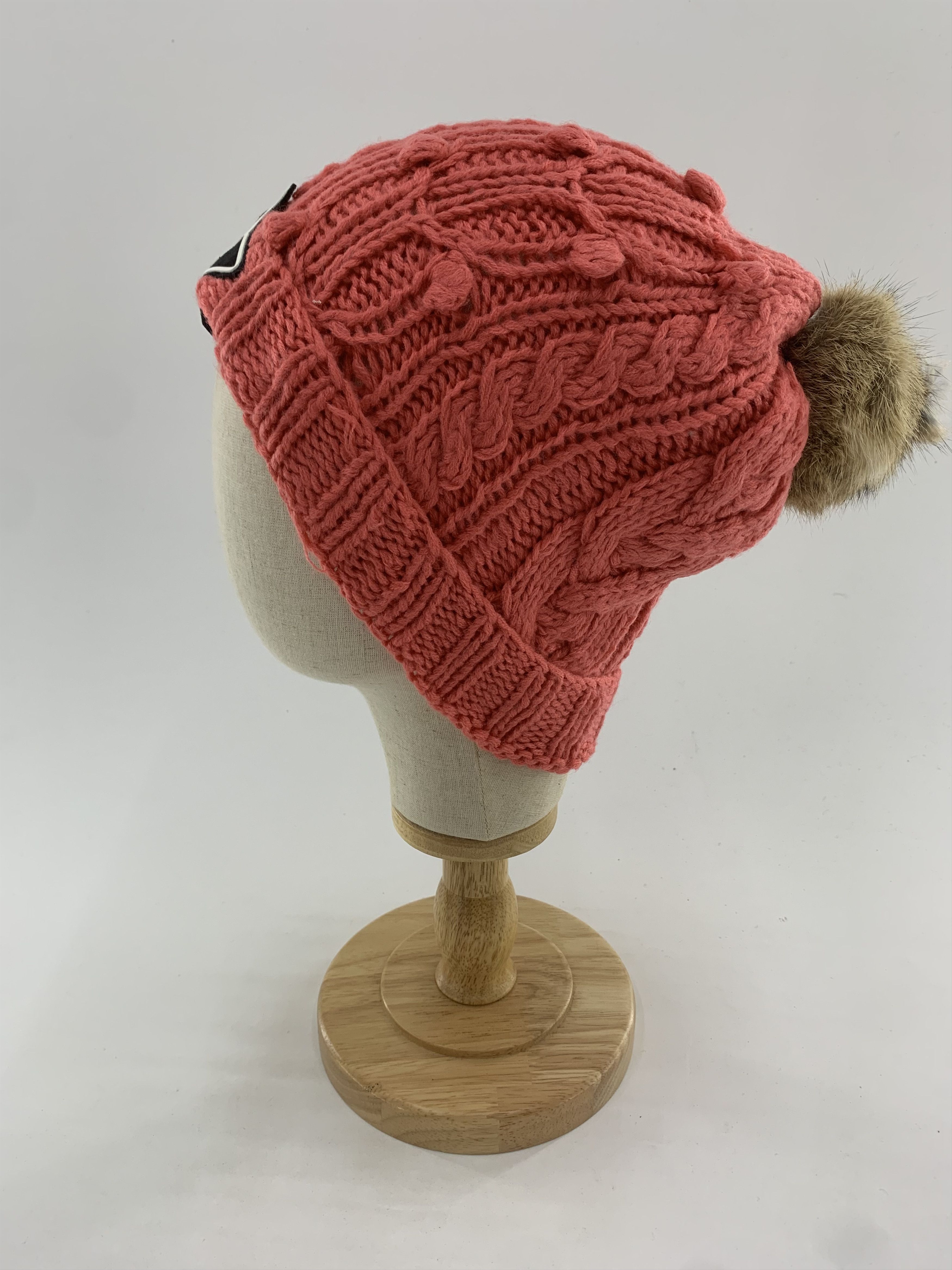 Vintage Vintage Beanie Cable Knitted Hat Snowcap Size ONE SIZE - 1 Thumbnail
