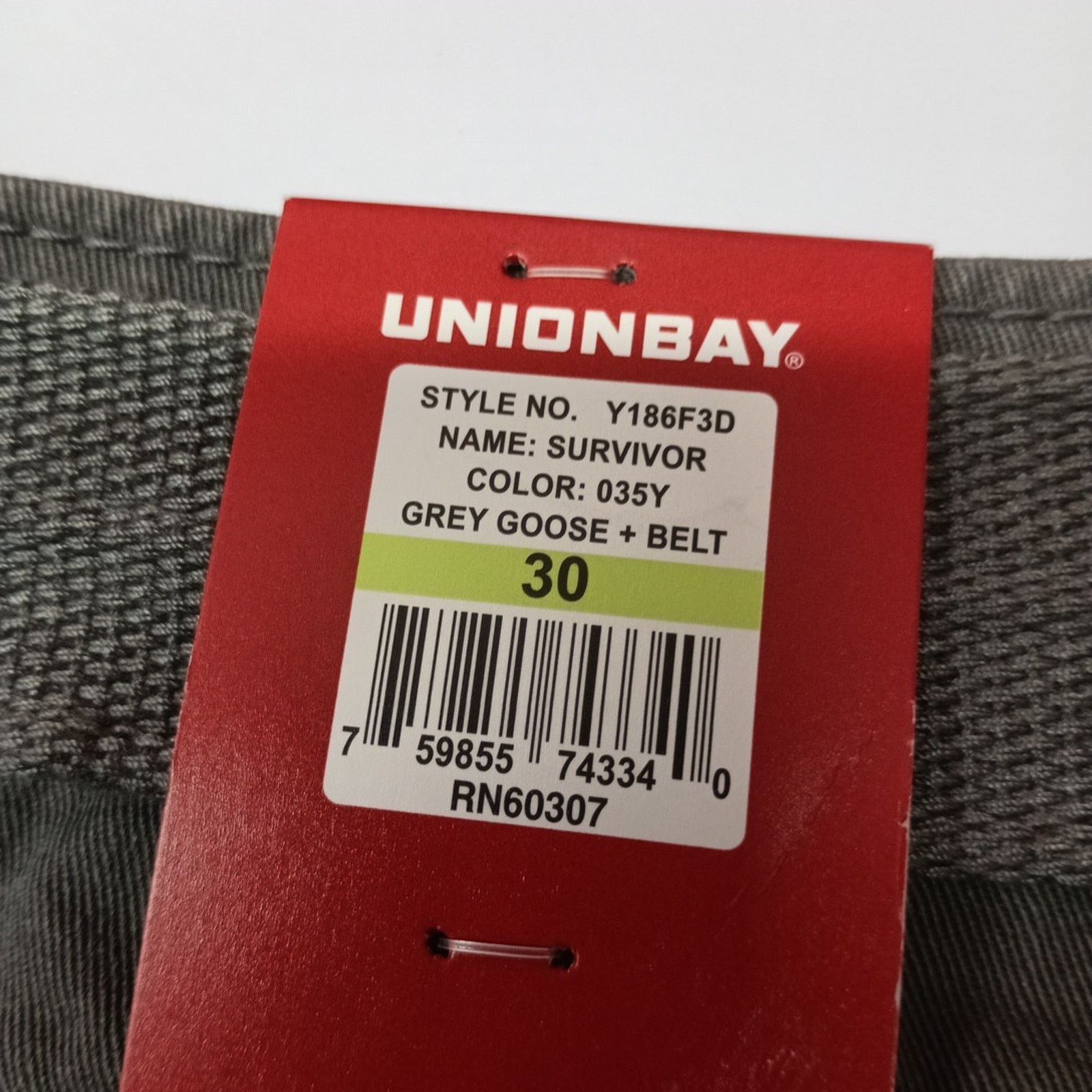 UNIONBAY Union Bay Cargo Shorts Men's Size 30 11” Ins Gray Goose Belt Size US 30 / EU 46 - 5 Thumbnail