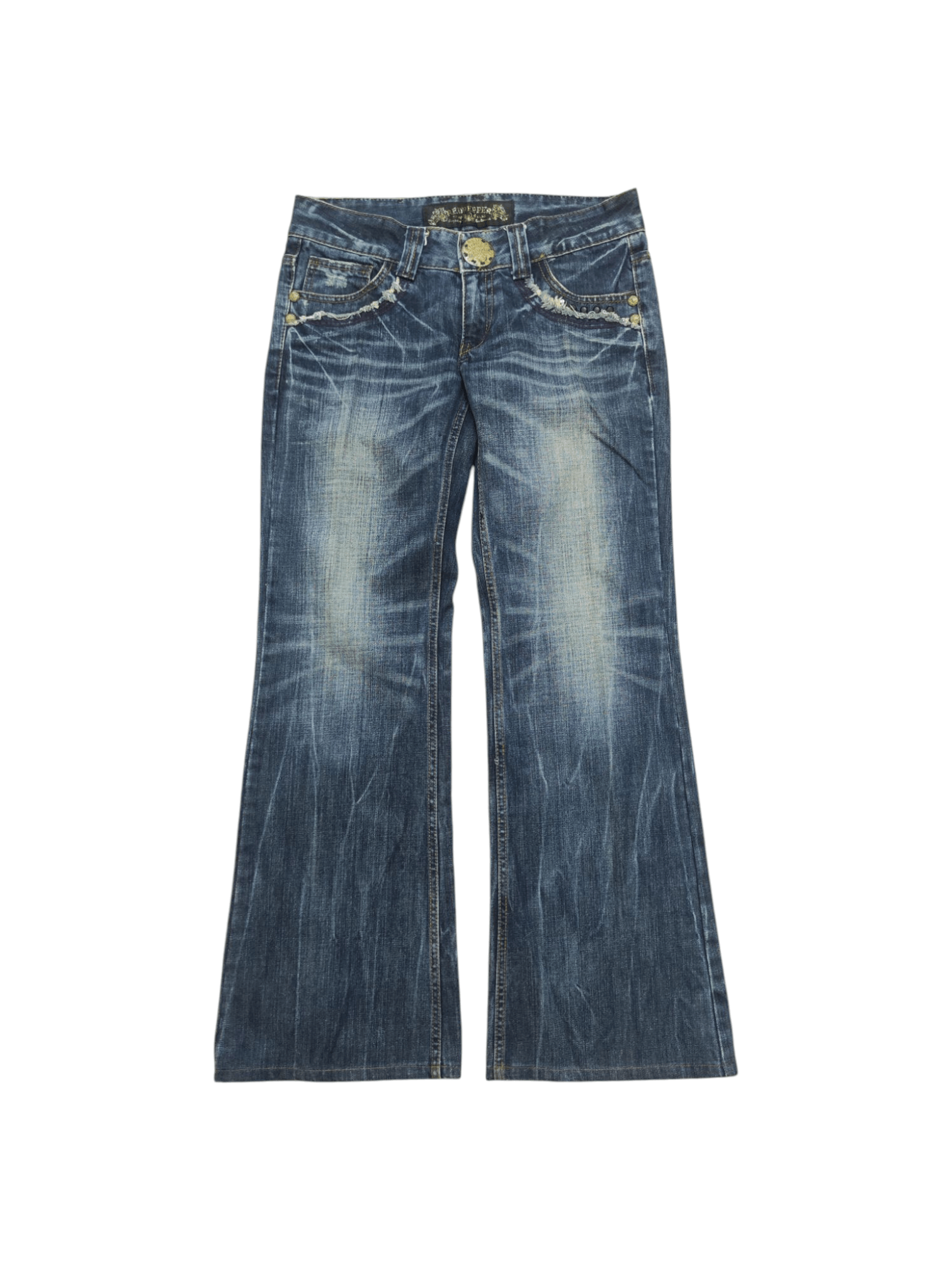 14th Addiction Y2K Red Pepper Flare Jeans Size 28" / US 6 / IT 42 - 5 Thumbnail