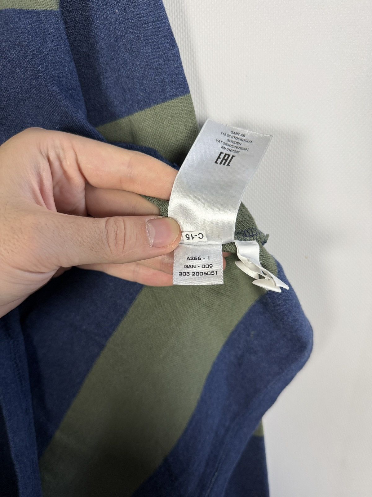 Gant GANT Polo Long Sleeve Striped Rugby Shirt Made in India Sz L Size US L / EU 52-54 / 3 - 10 Thumbnail