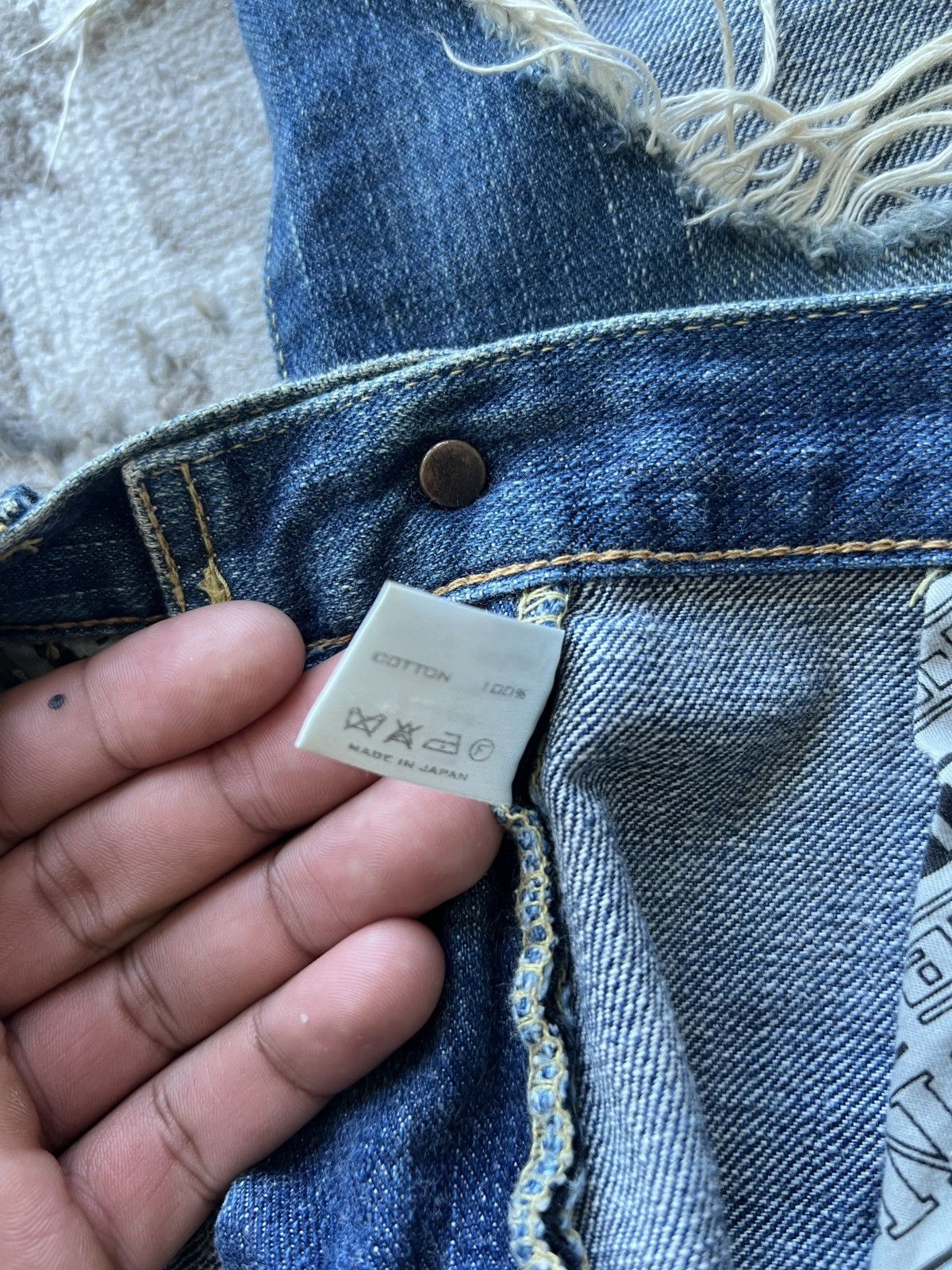 Number (N)ine Number (N)ine AW03 “Touch Me Im Sick” Patchwork Denim Size US 31 - 19 Thumbnail