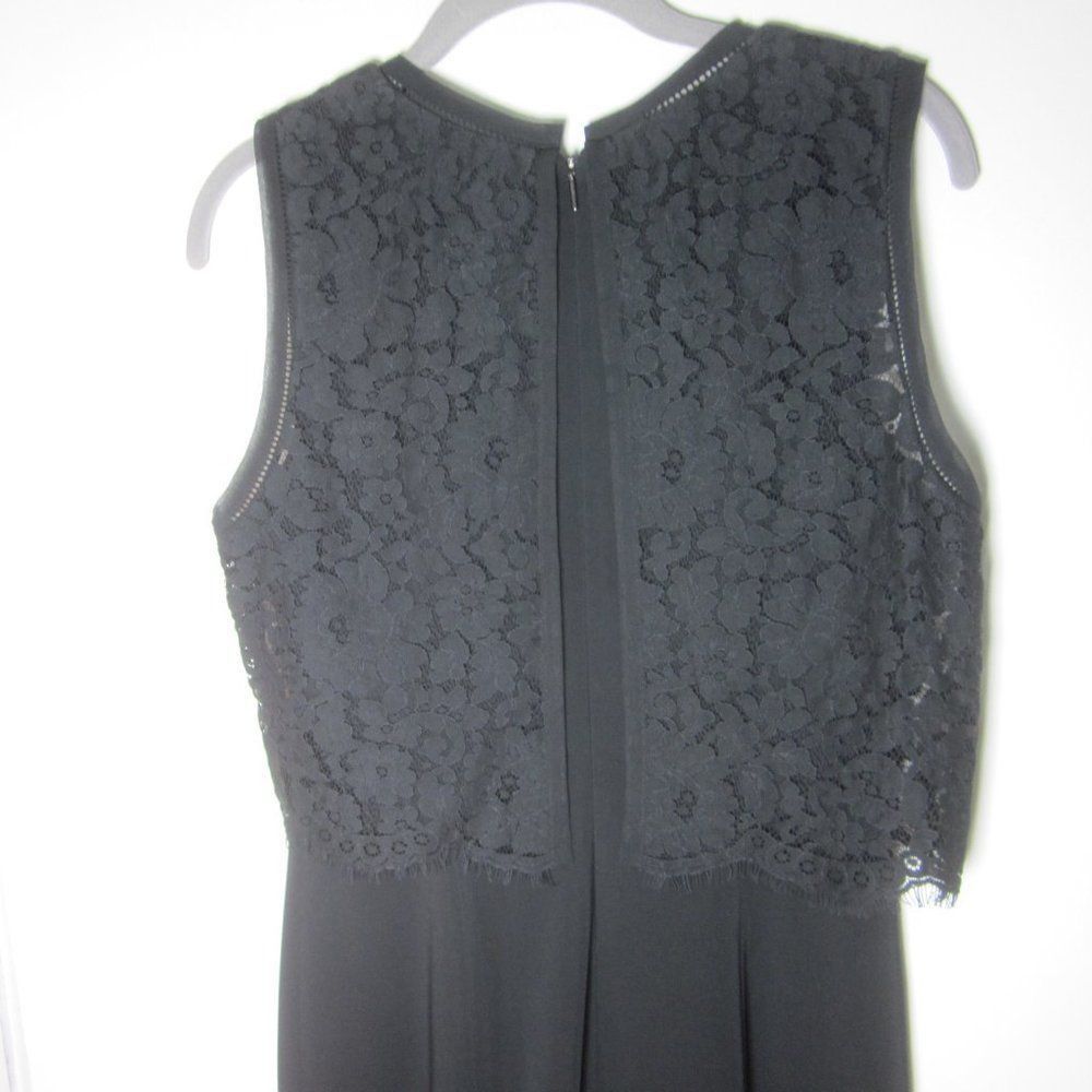 Rebecca Taylor Rebecca Taylor Womens Size 4 Black Sheath Dress with Lace Ov Size S / US 4 / IT 40 - 11 Thumbnail
