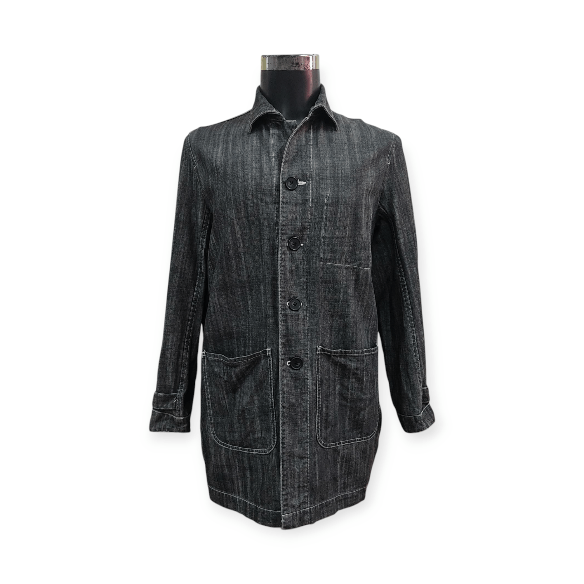 GOODENOUGH Rare! Complete Finesse by Fujiwara: Long Denim Chore Jacket Size US M / EU 48-50 / 2 - 1 Thumbnail