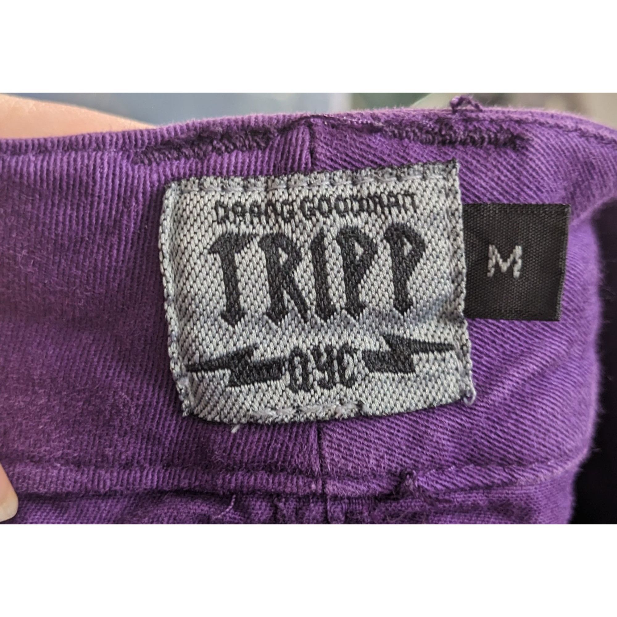 Tripp NYC Gothic Punk Tripp NYC Purple Denim Mini Skirt Size 31" - 12 Thumbnail