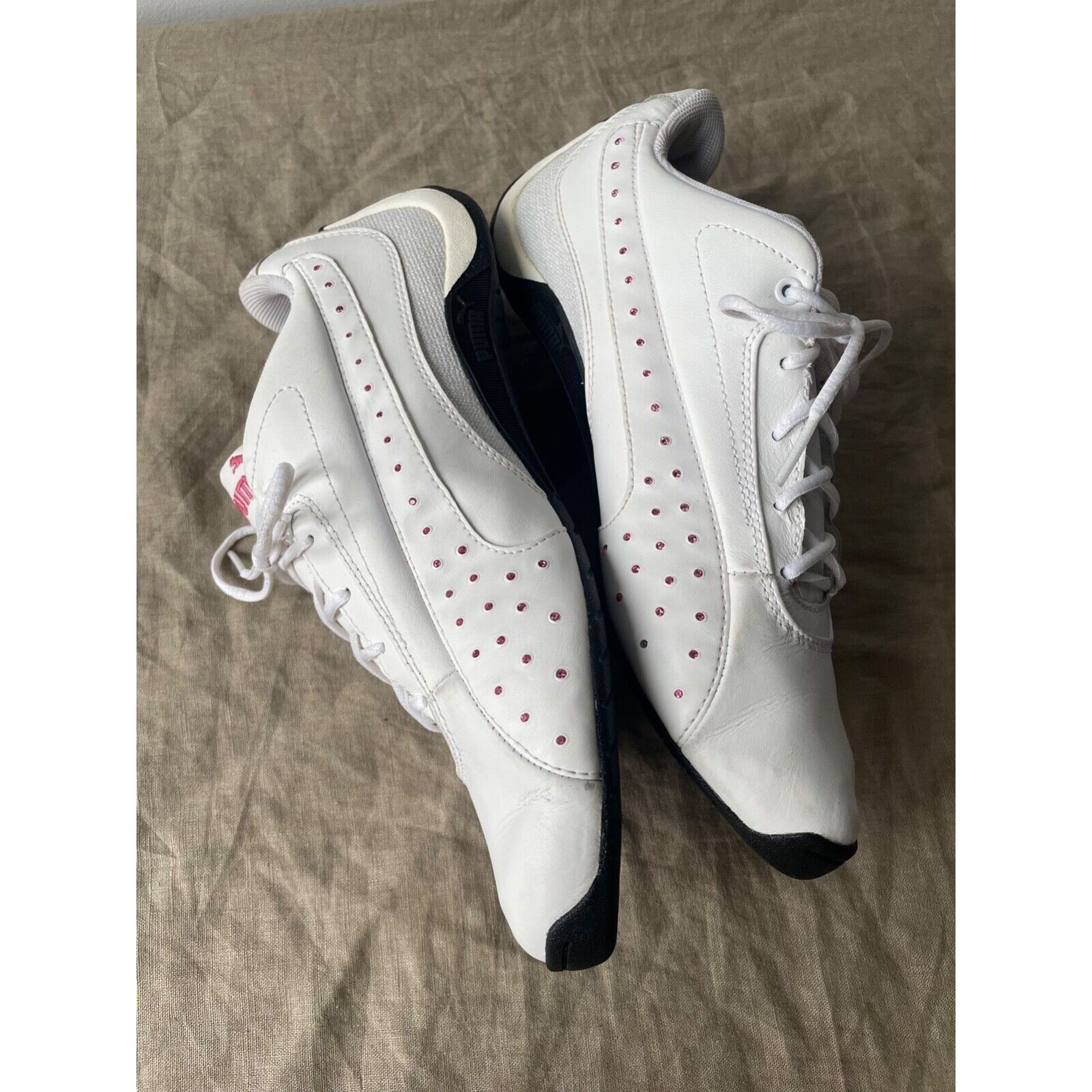 Puma Puma Y2K Vintage Racing Rhinhstones Flat Trainers 8419AC Size US 8.5 / IT 38.5 - 6 Thumbnail